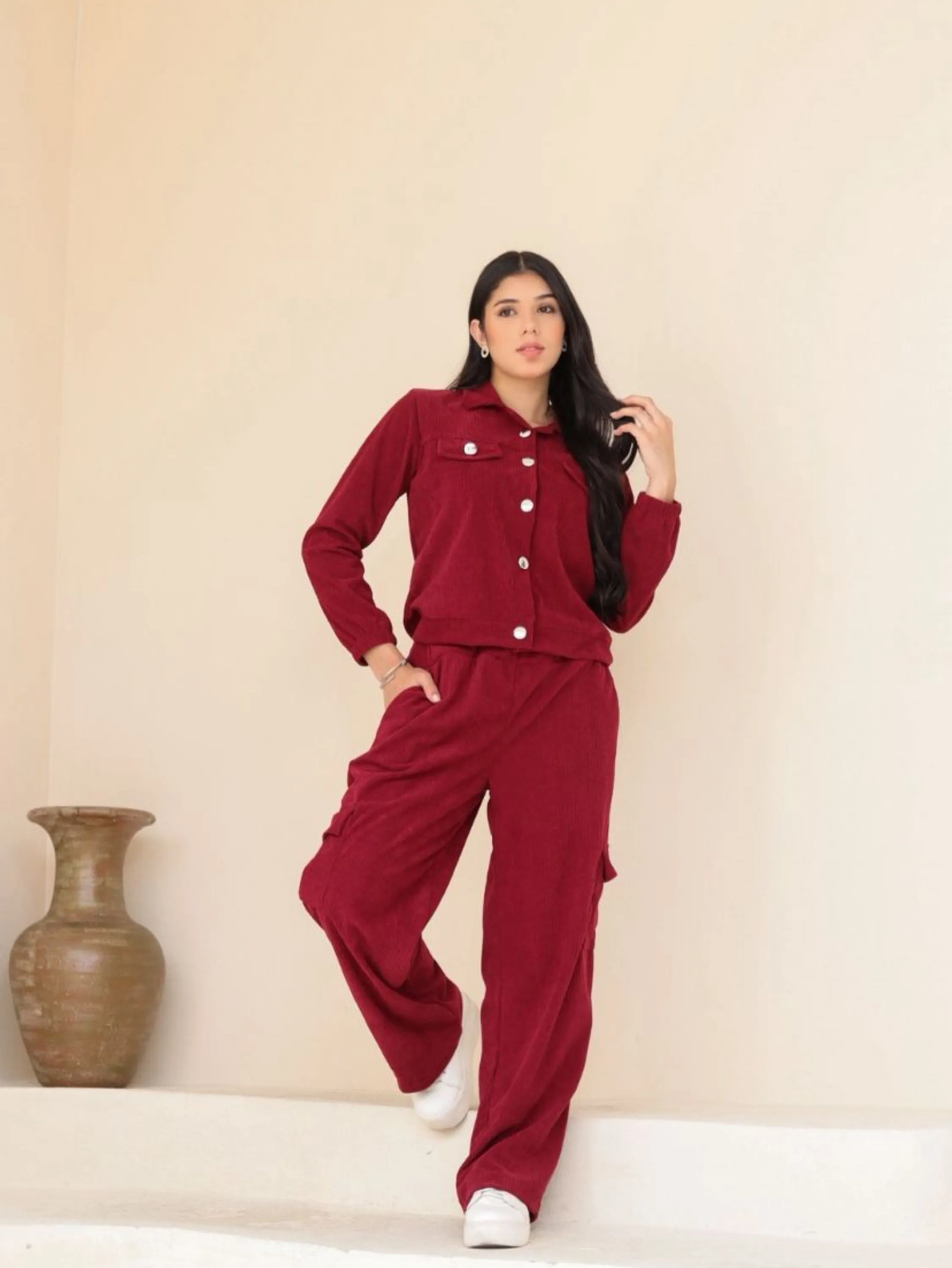 Conjunto Cargo Cotelê Juvenil