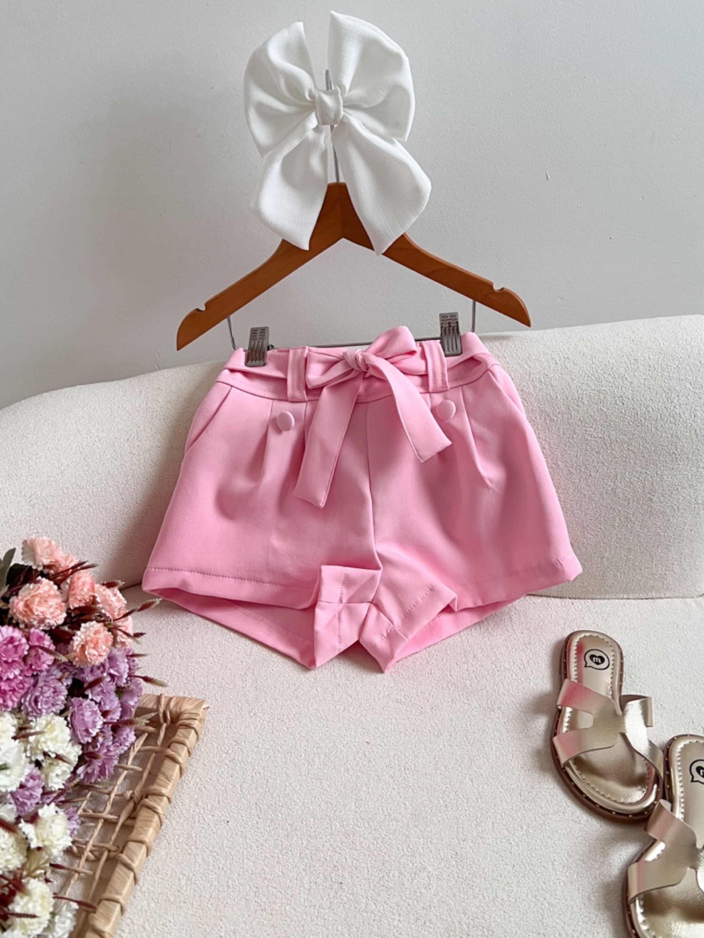 Shorts Botão Encapado Infantil