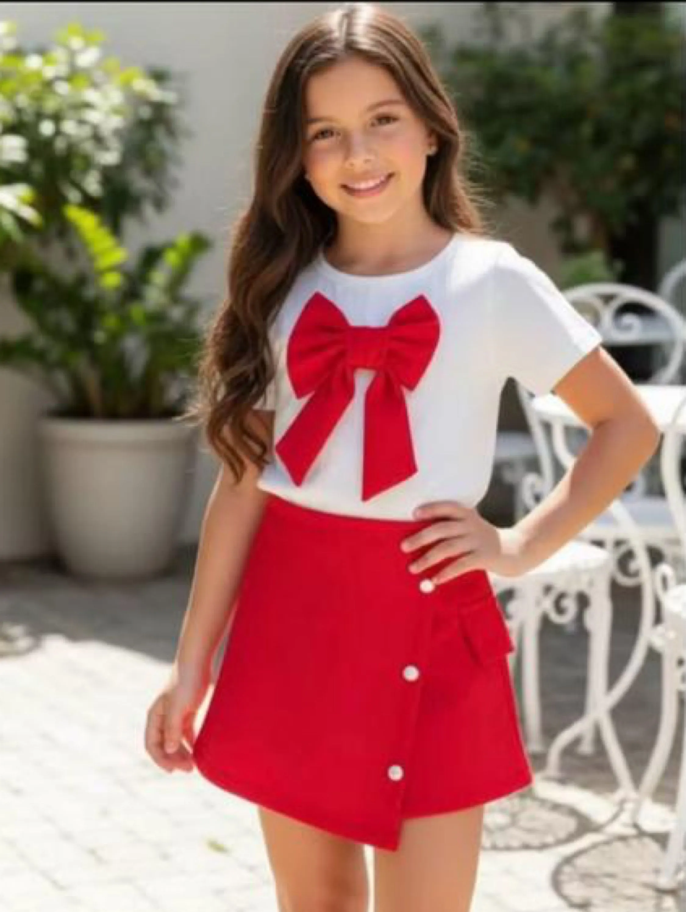 Conjunto short saia cargo Infantil