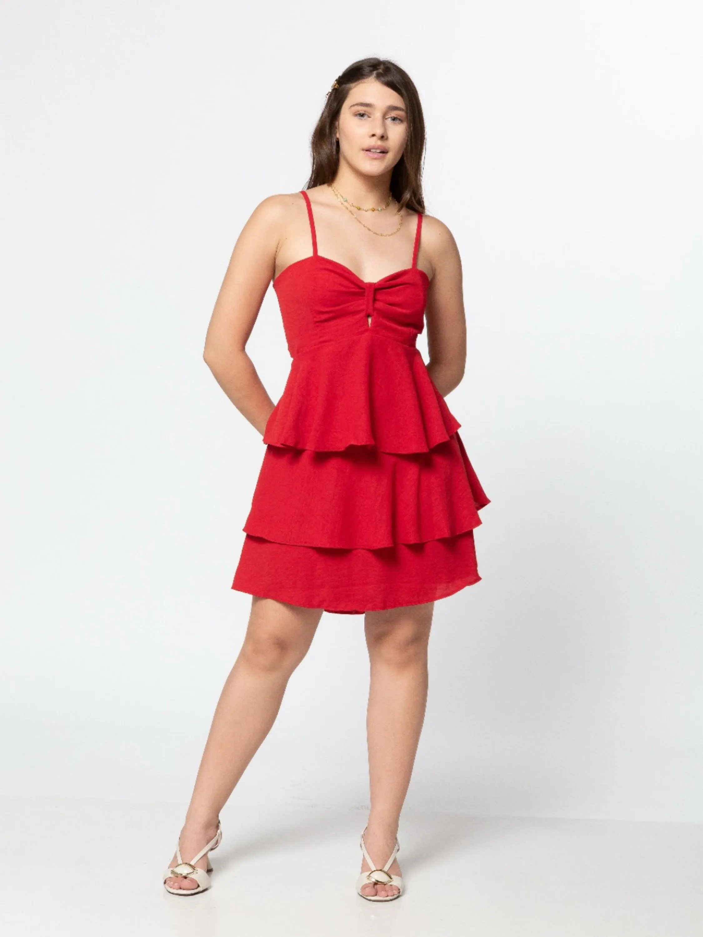 Vestido alcinha babado Juvenil