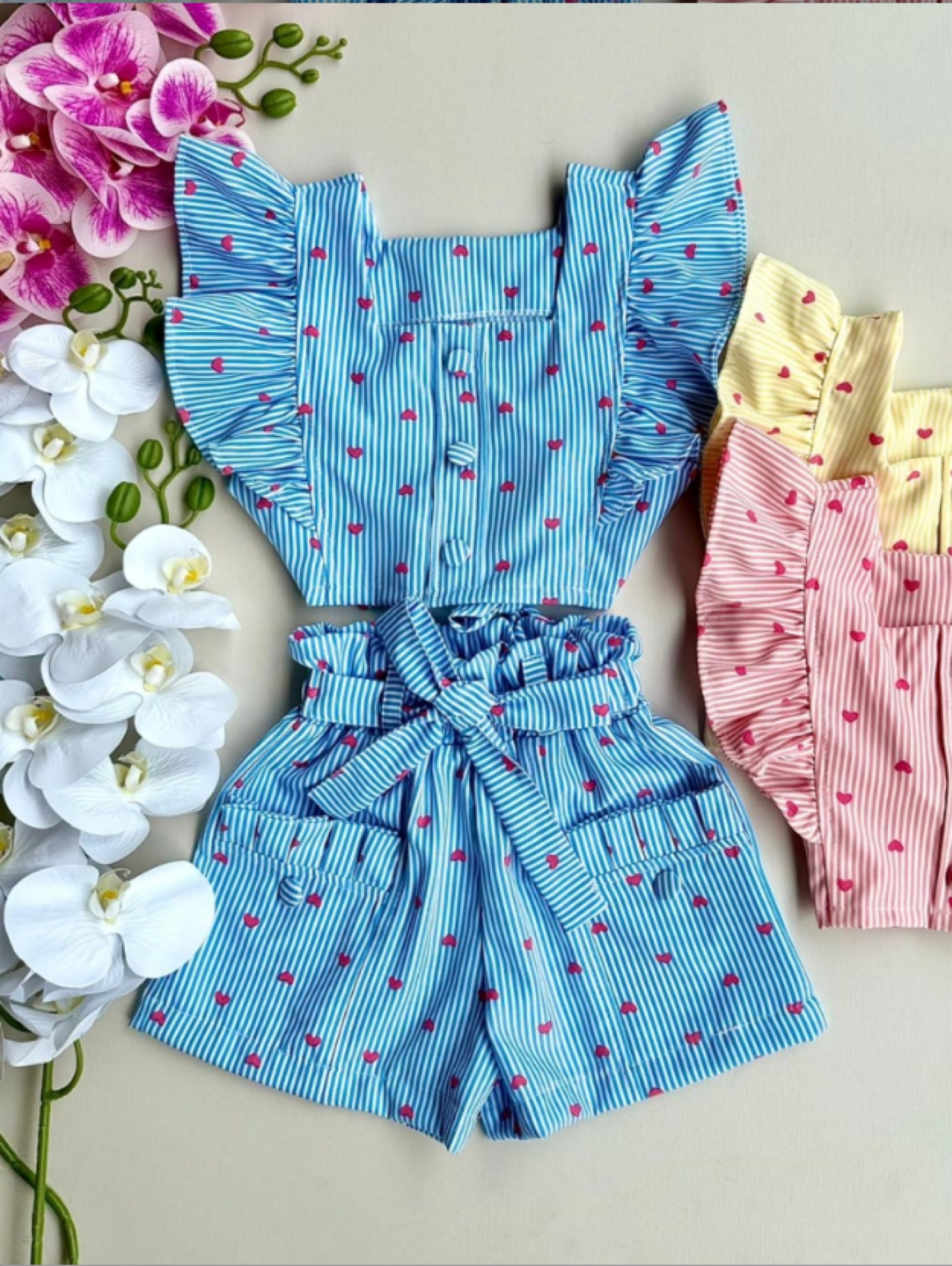 Conjunto Corações Infantil