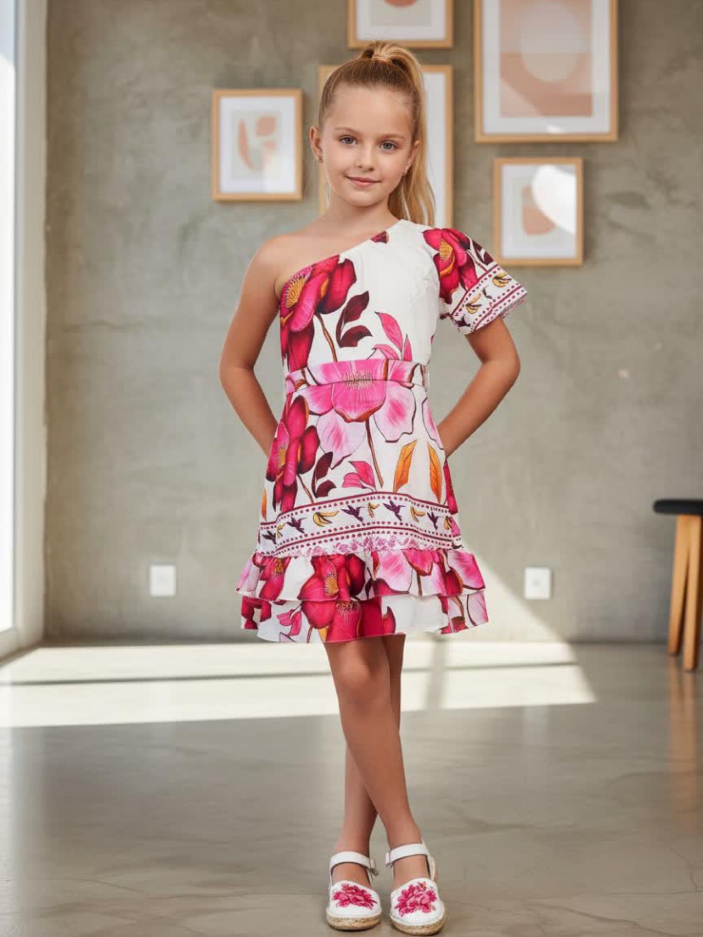 Macaquinho Estampado Floral Infantil