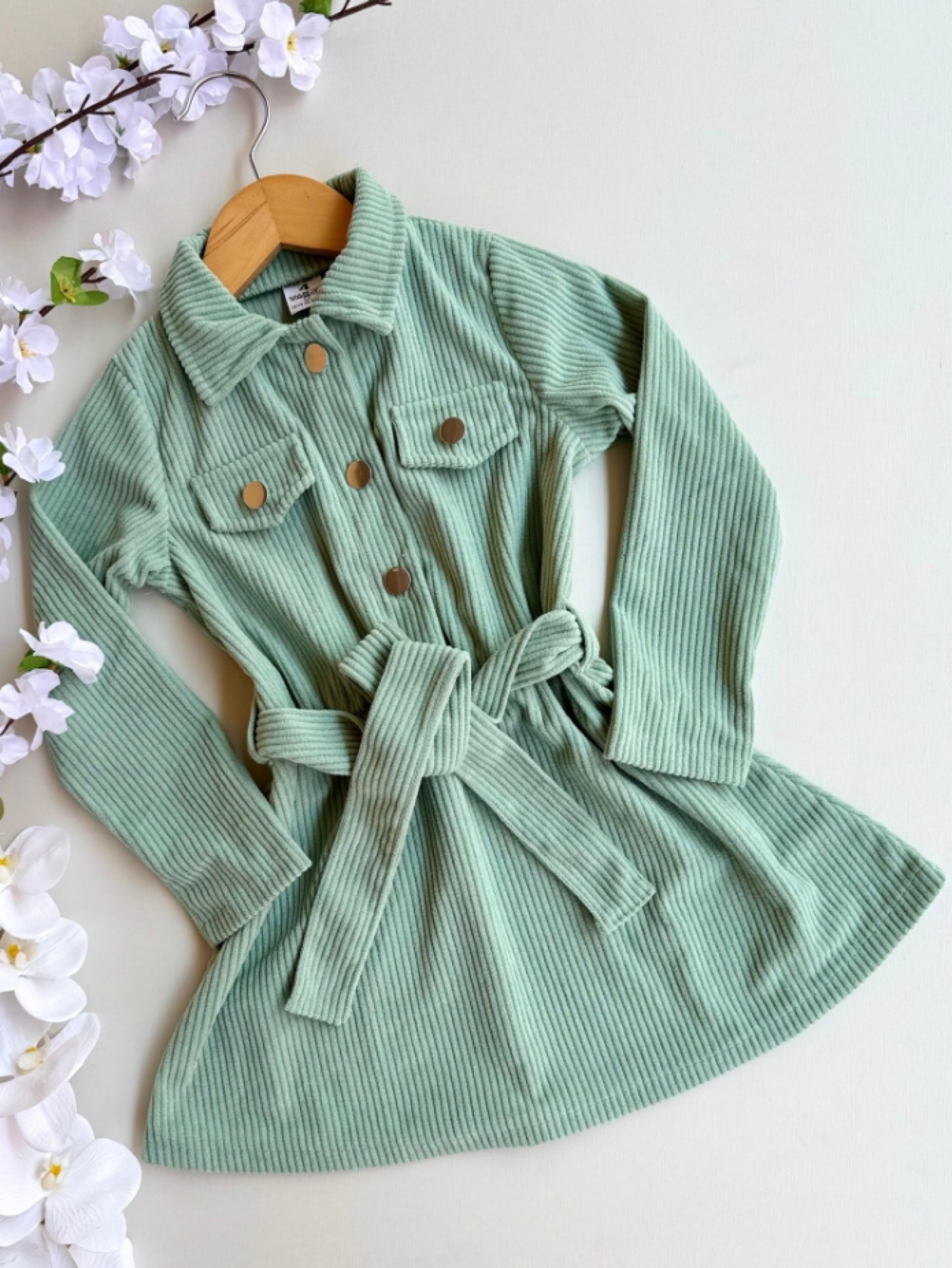 Vestido Manga Longa Chic Infantil