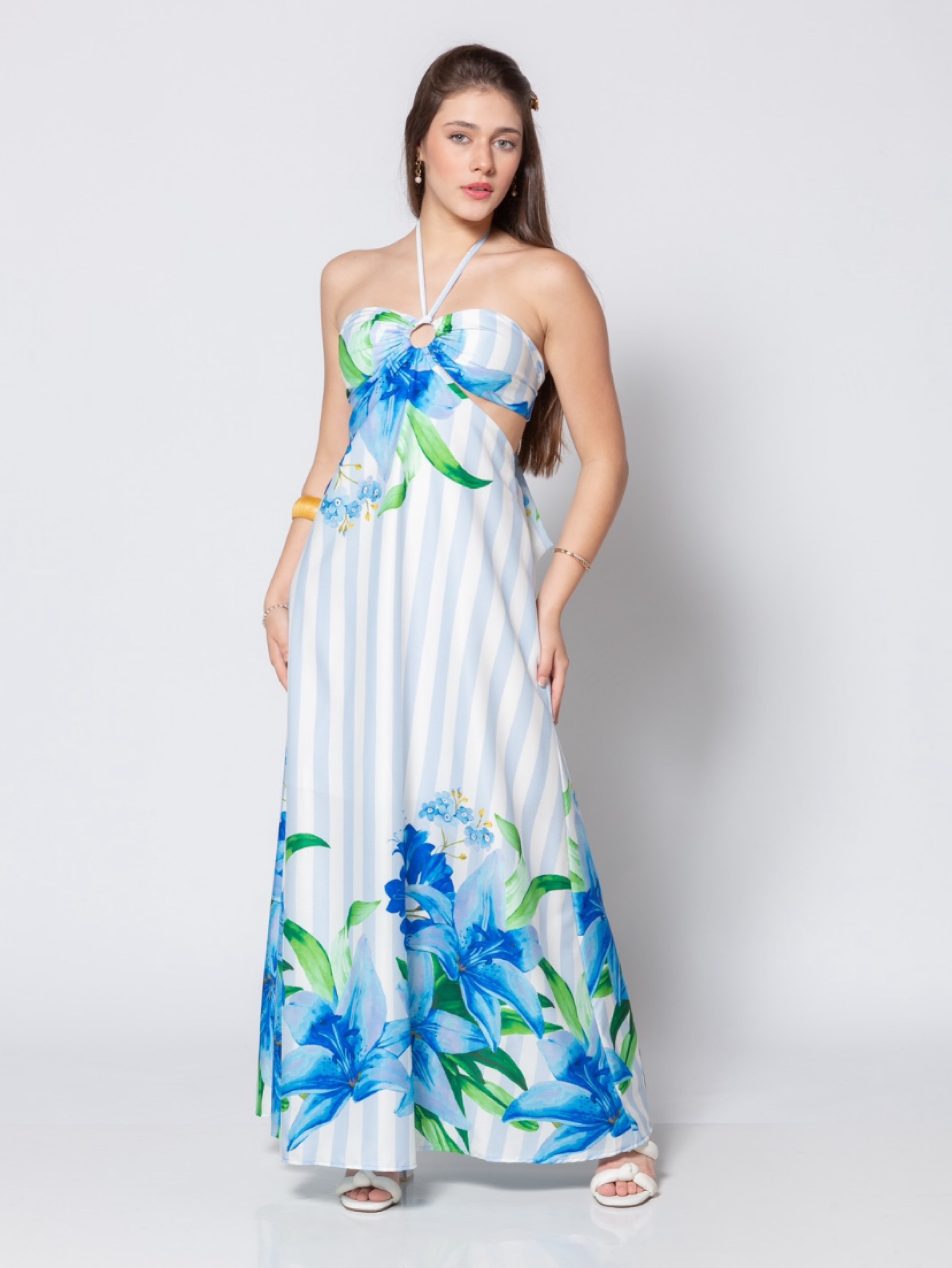 Vestido Longo Floral Juvenil
