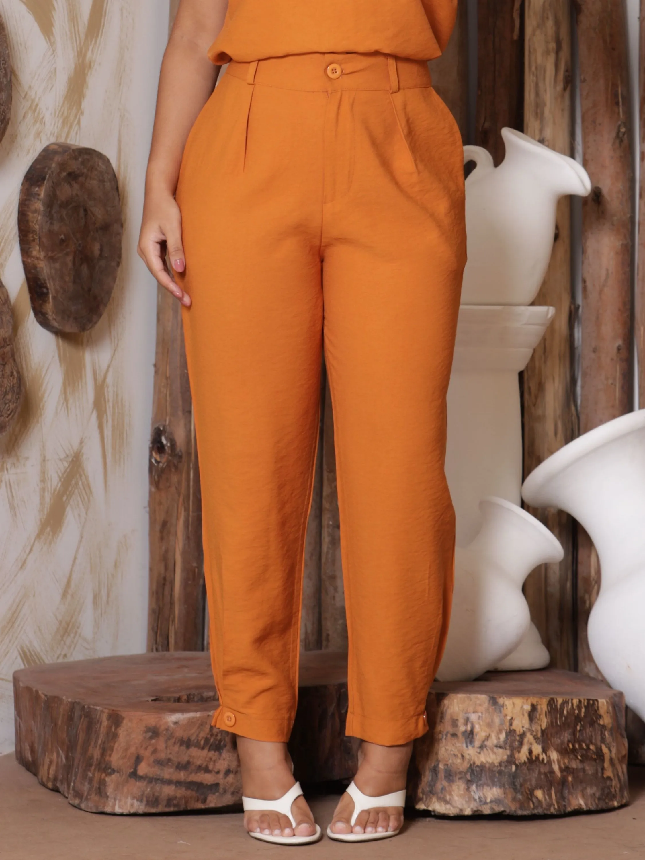 Calça Feminina Cintura Alta Alfaiataria Social