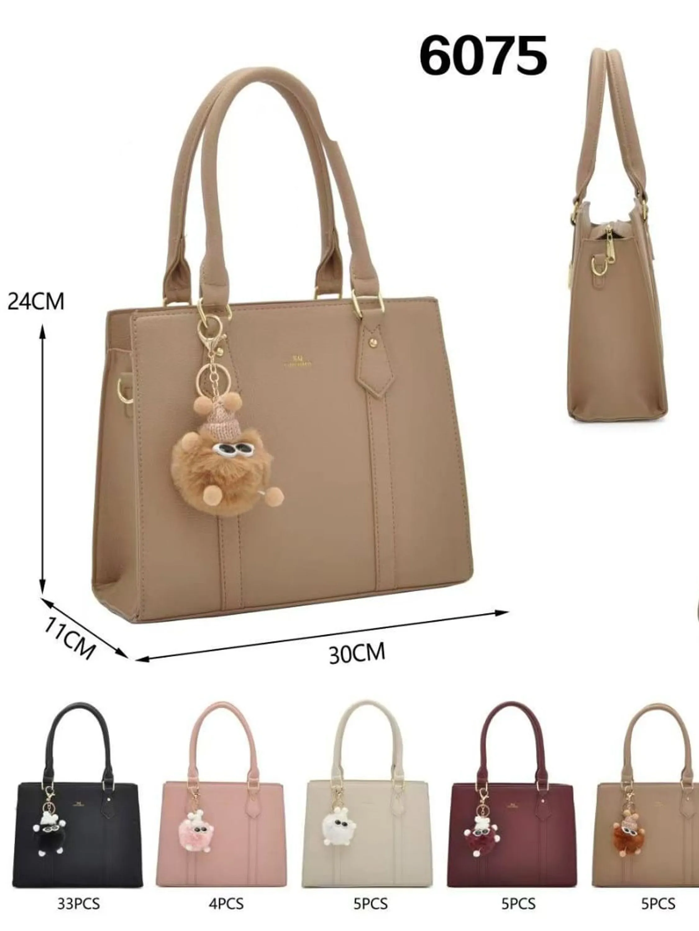 Bolsa feminina grande casual e trabalho+chaveiro 6075