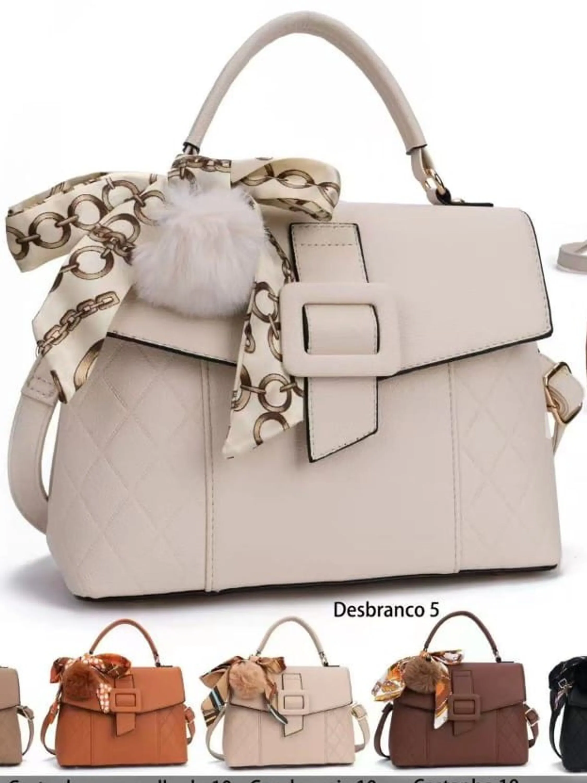Bolsa Feminina média ticolo casual com chaveiroYC94#