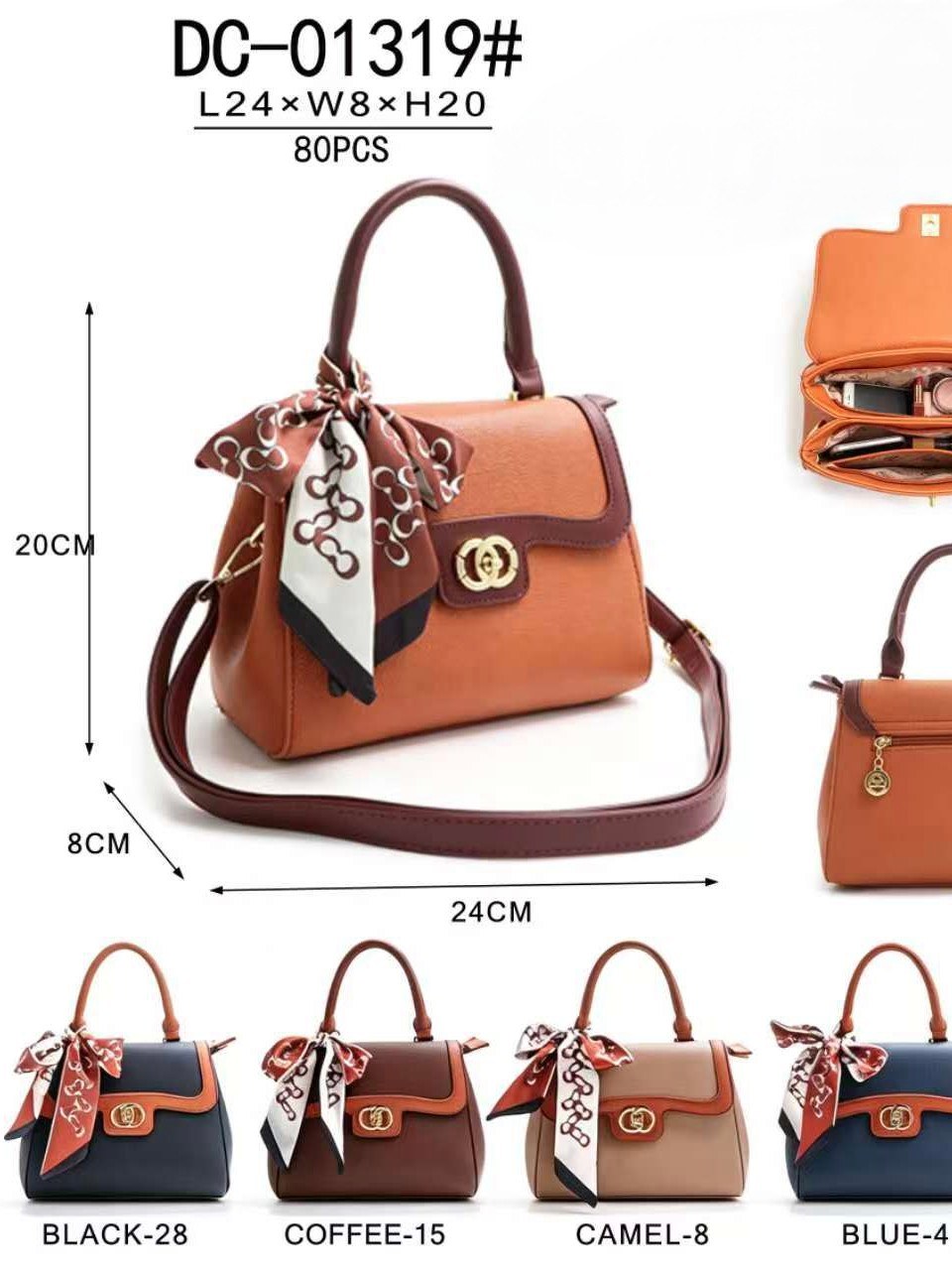 Bolsa feminina transversal com linço DF-01319#