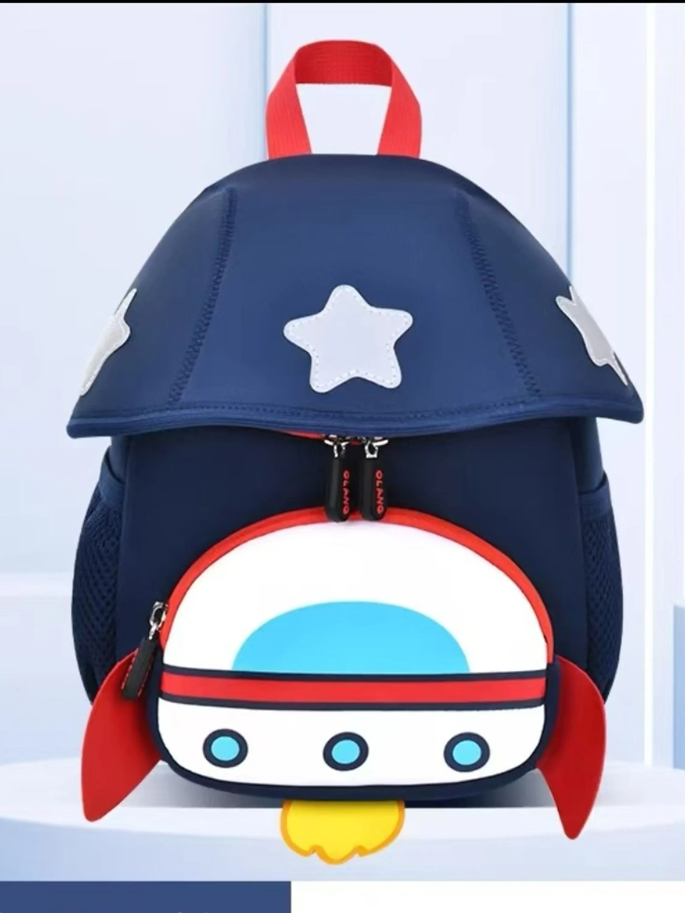 Mochila Escolar Infantil Meninos de Foguete em 3D D018#