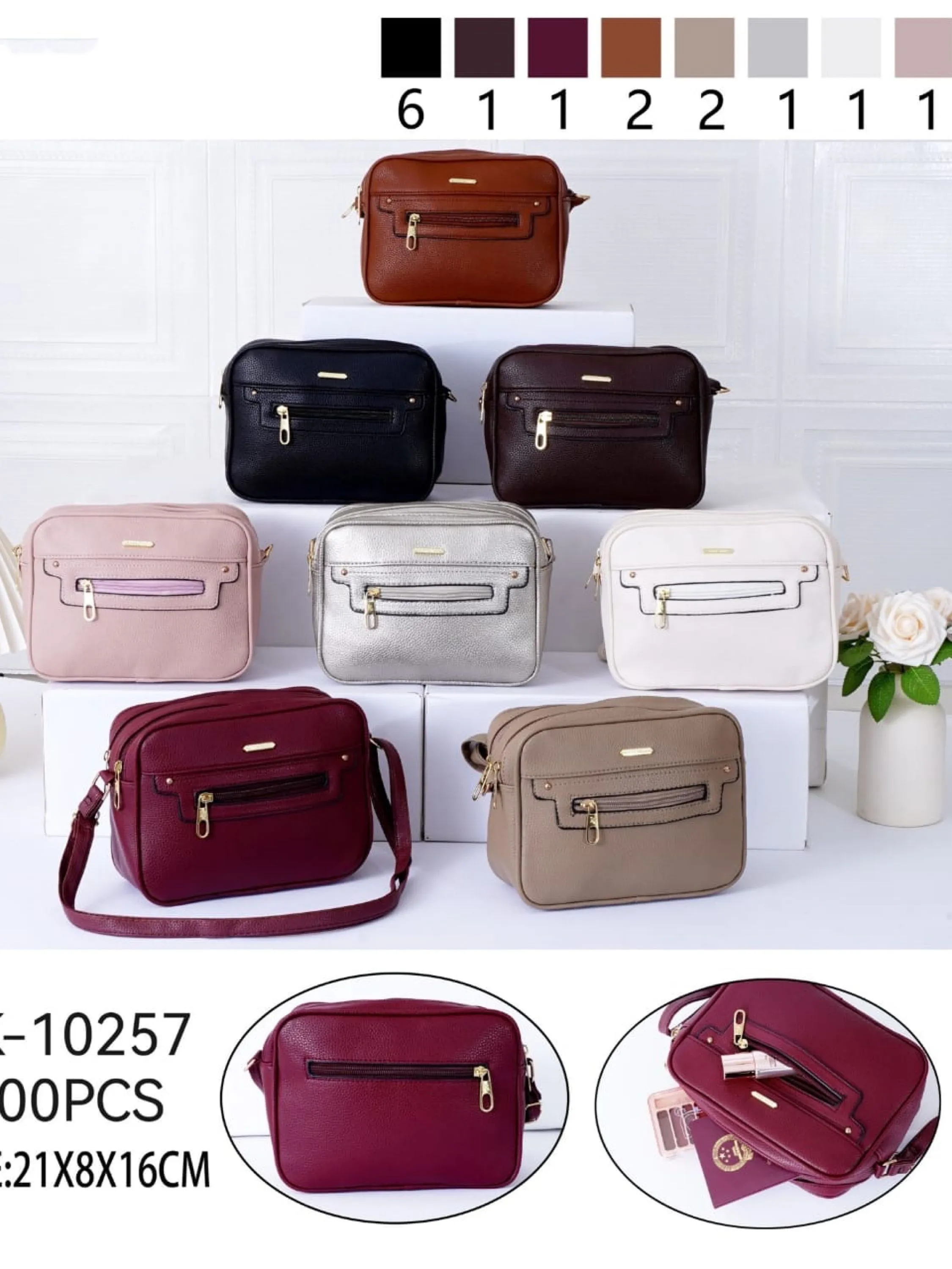 Bolsa média feminina 10257#