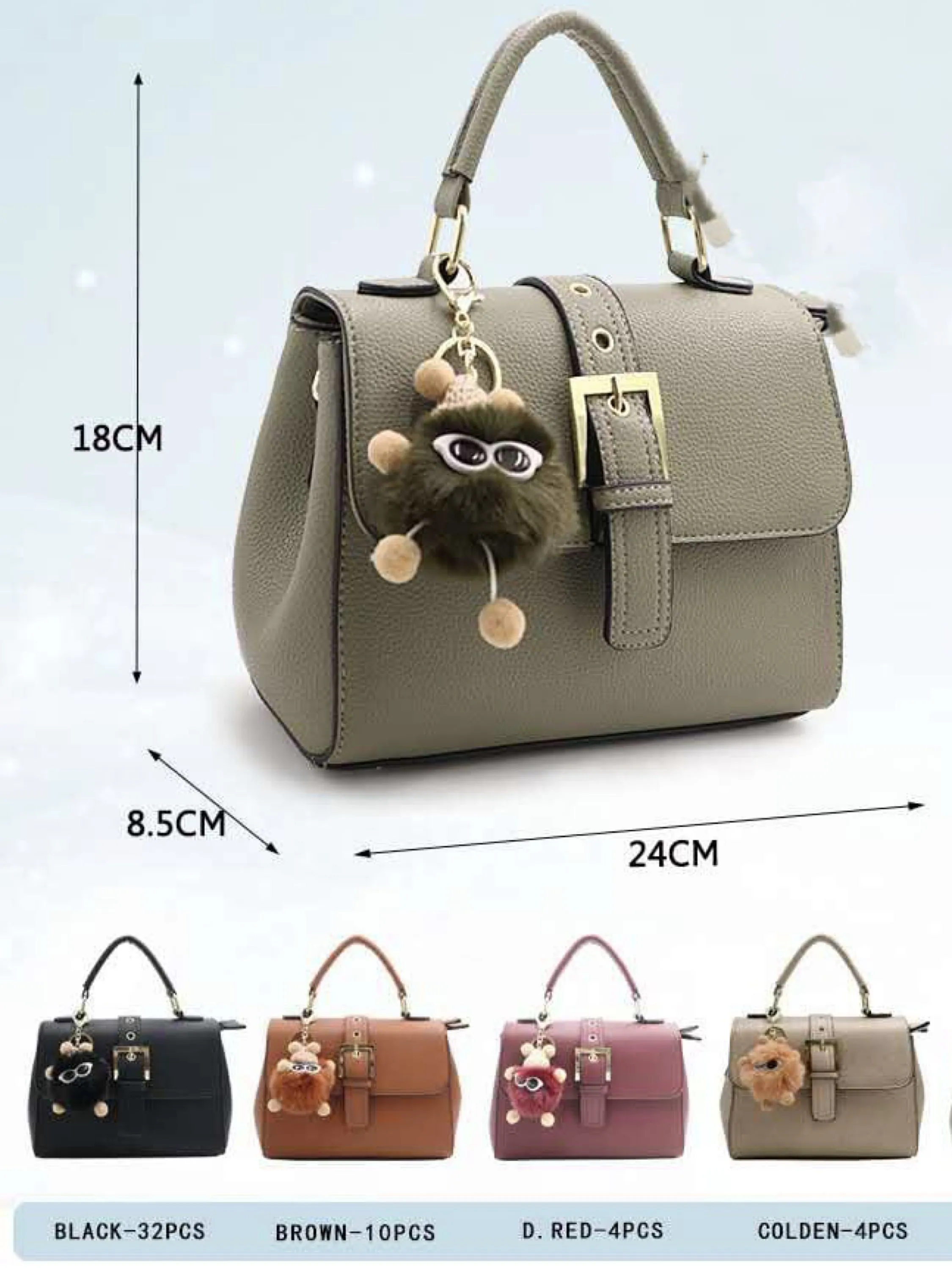 Bolsa baú e tiracolo feminina 00827#