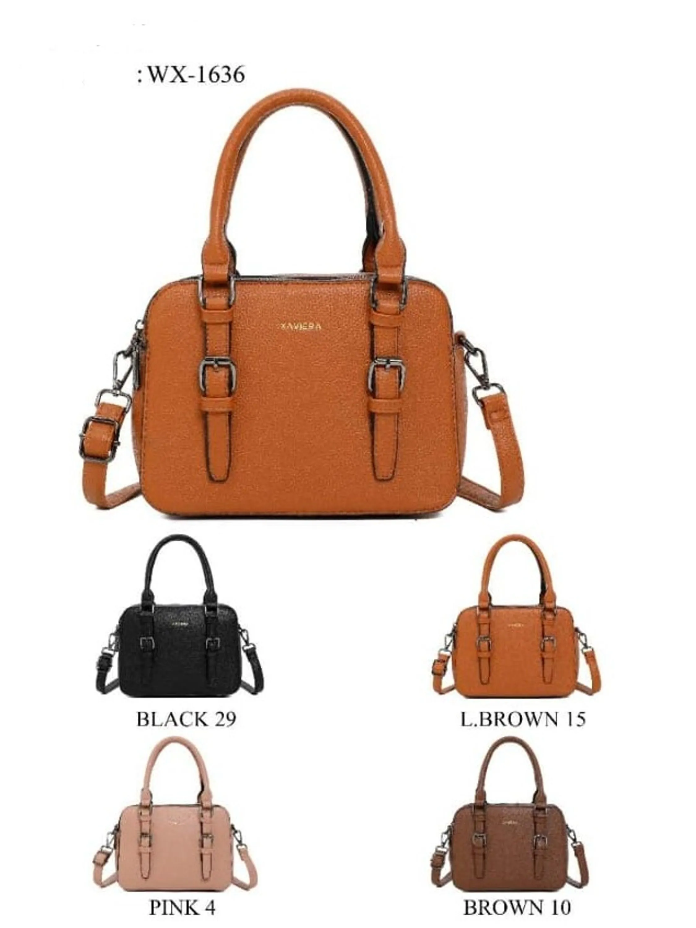 Bolsa feminina transversal media espaçosa 2 divisoes 1636#