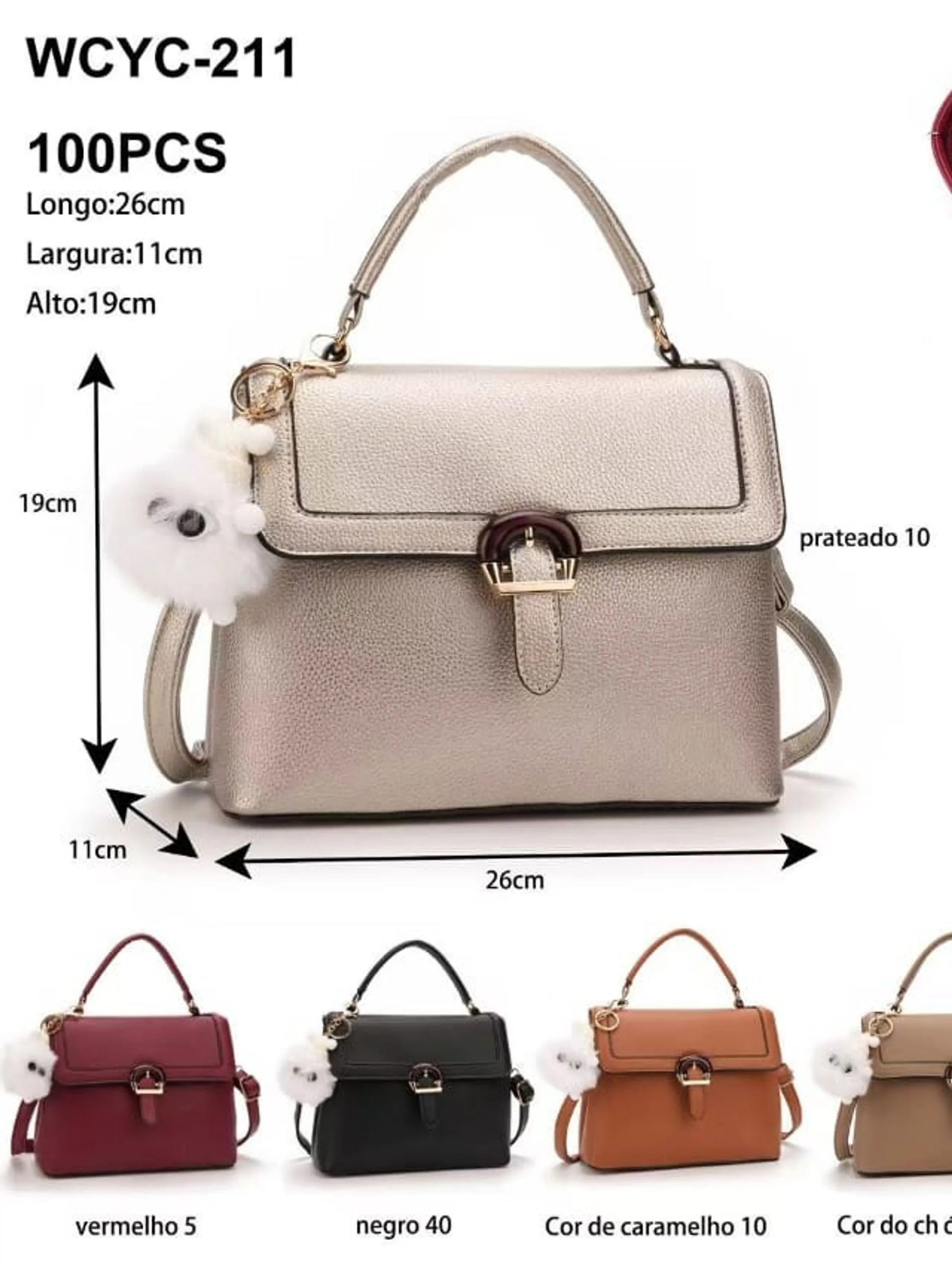 Bolsa casual feminina média Tiracolo transversal YC211#