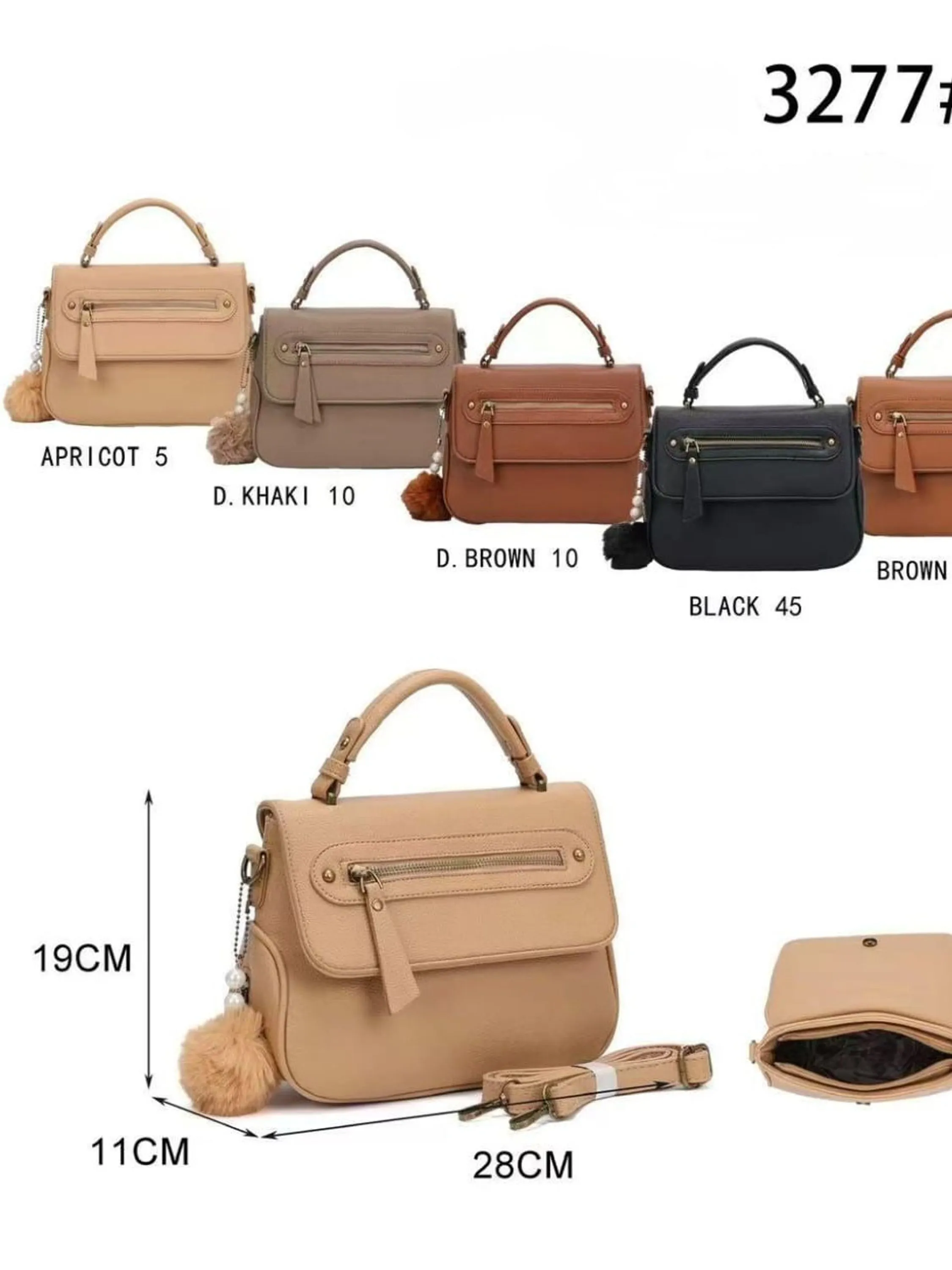 Bolsa baú feminina 3277#