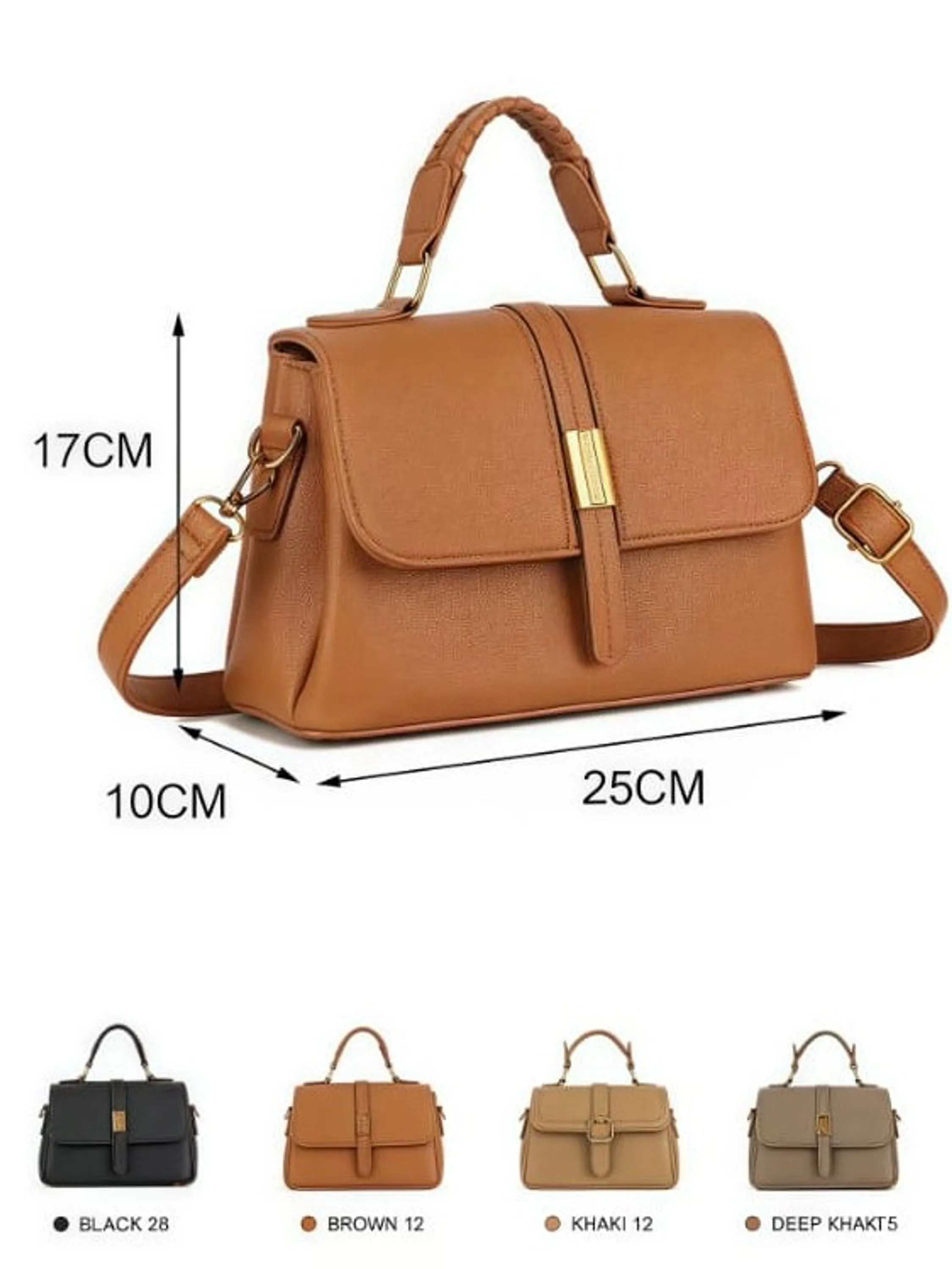 Bolsa feminina média transversal ombro 6145#
