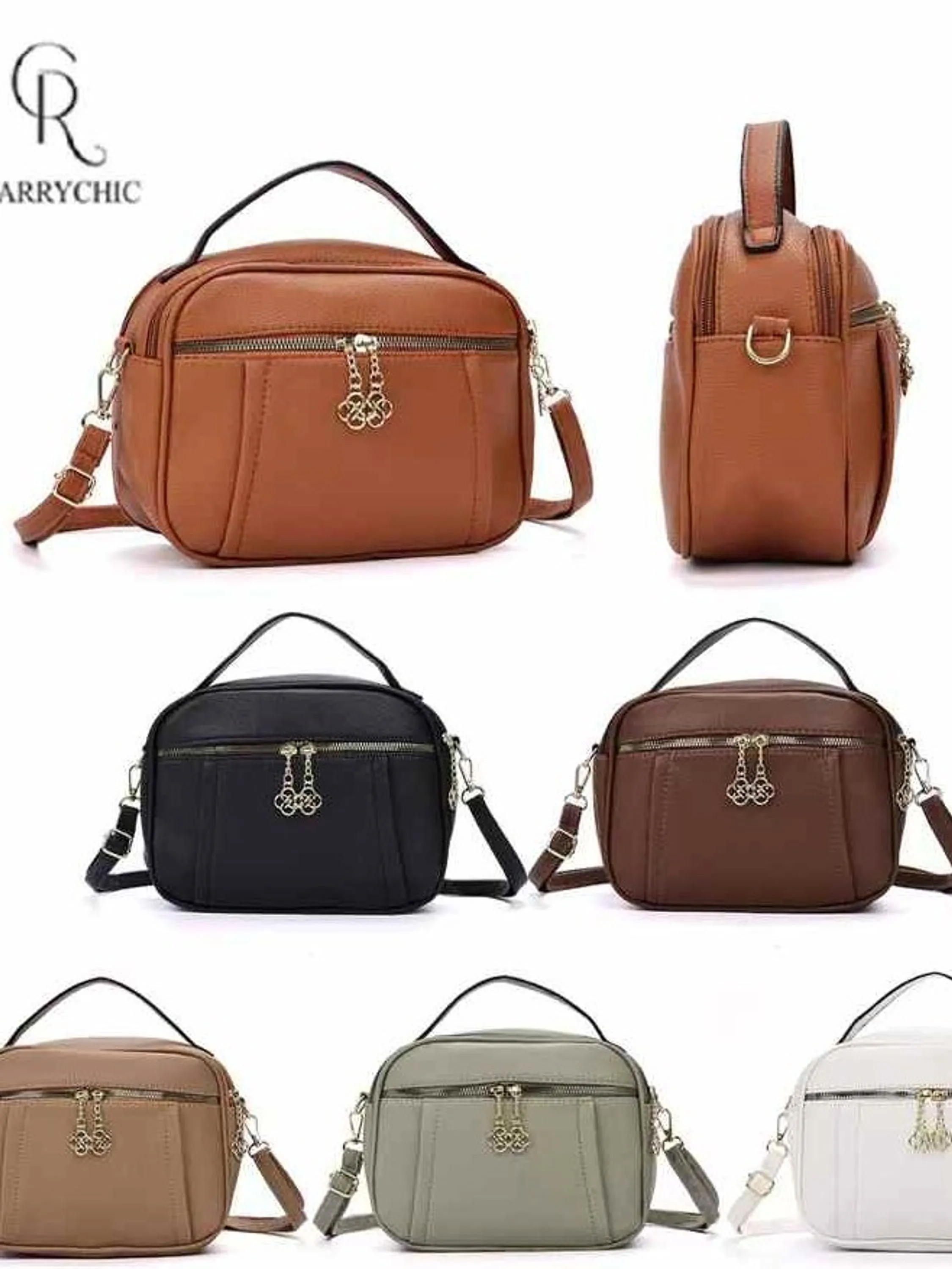 Bolsa Feminina média tradicional transversal 1162#