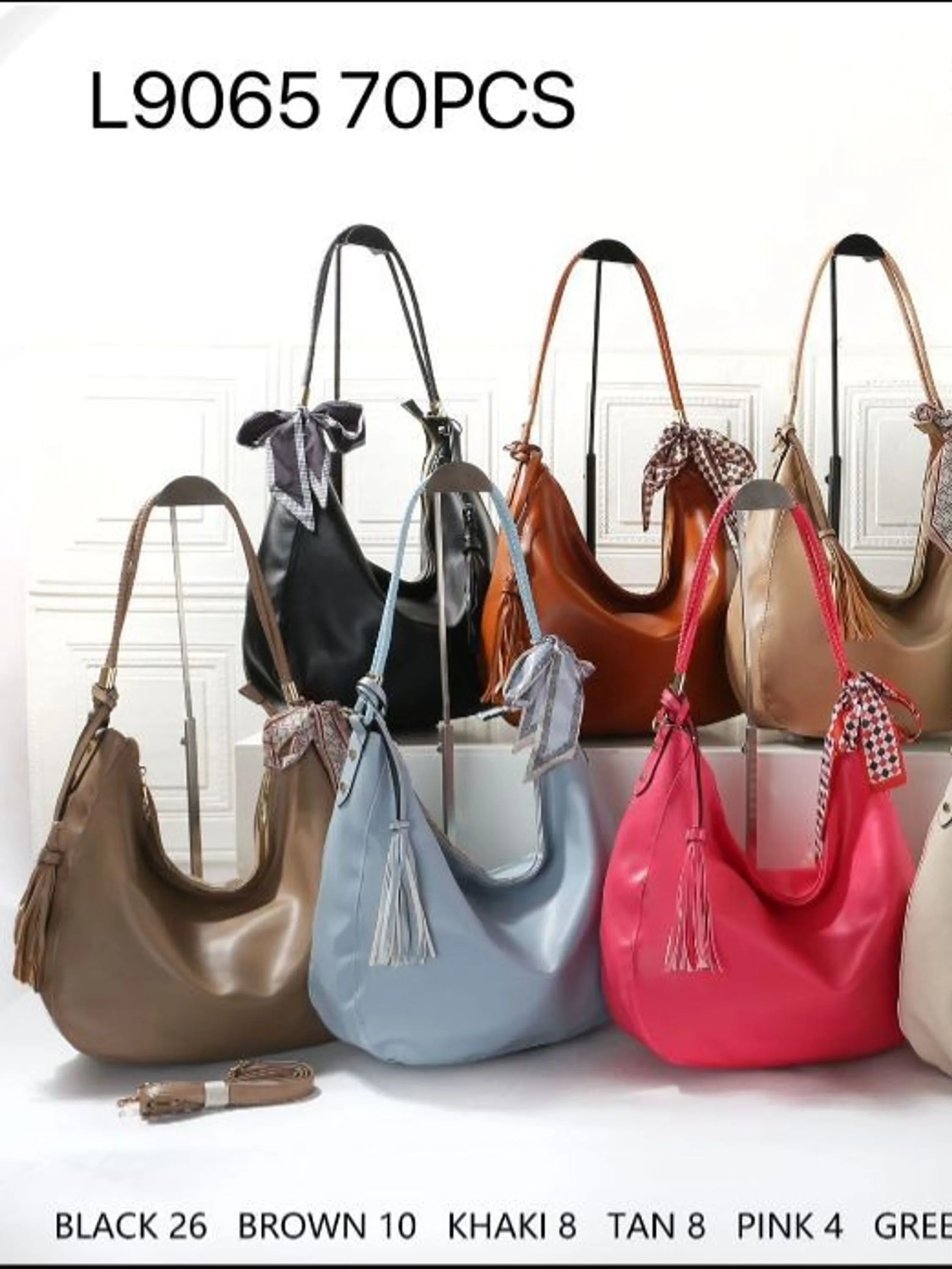 Bolsa Feminina Sacola com Laço Couro PU liso 9065#