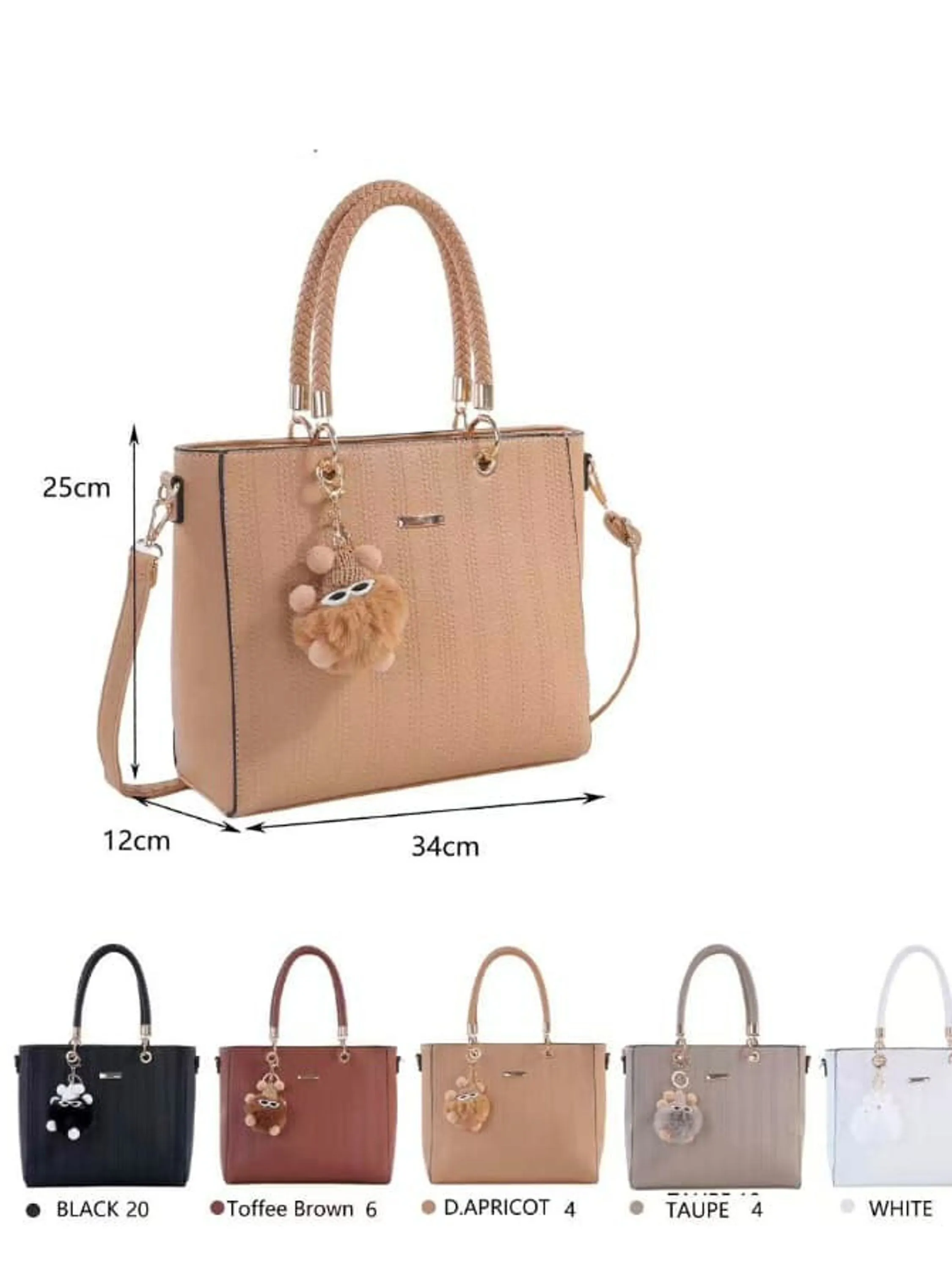 Bolsa feminina tote média mão e ombro transversal 050#