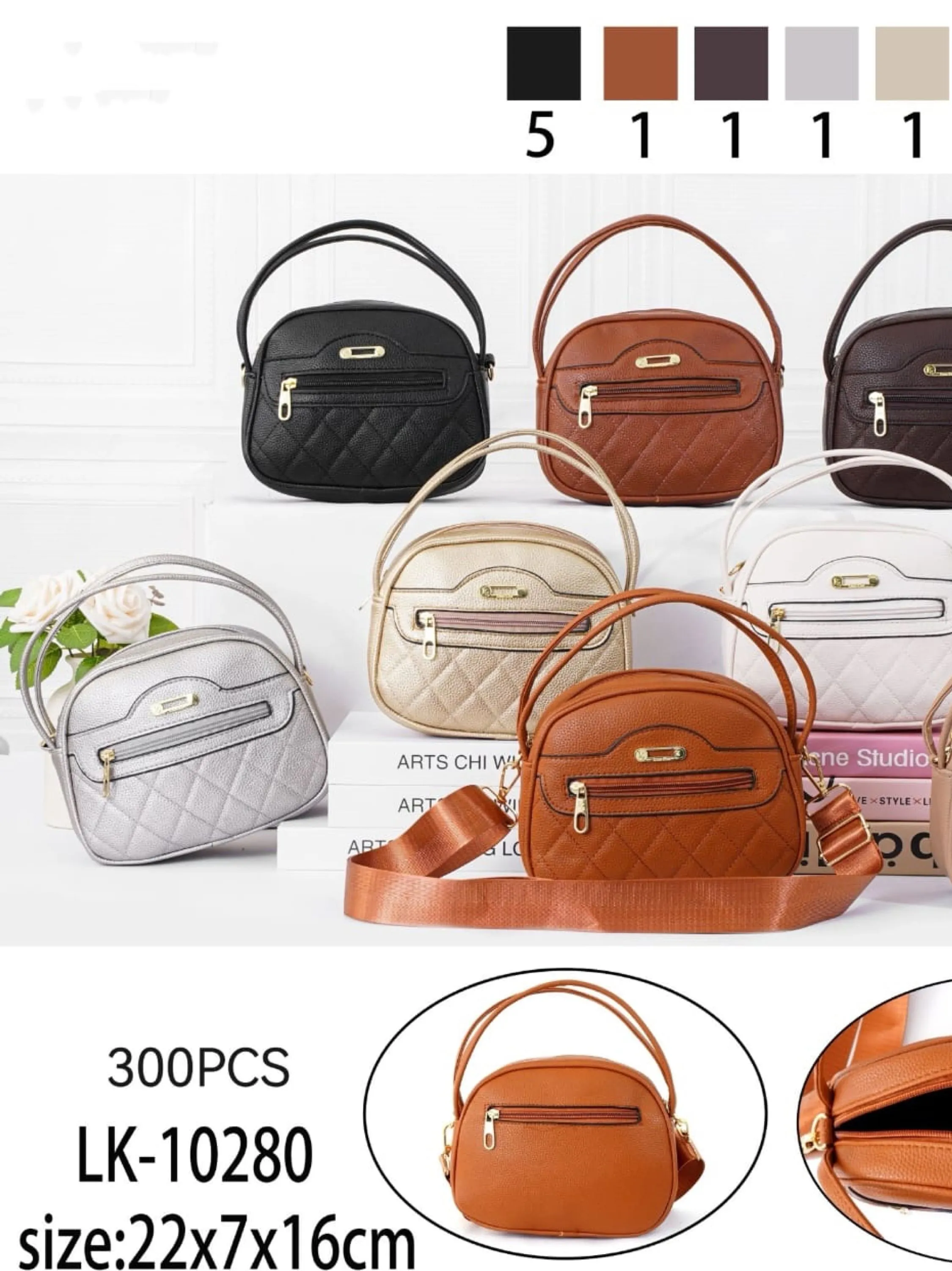 Bolsa feminina com detalhe frontal 10280#