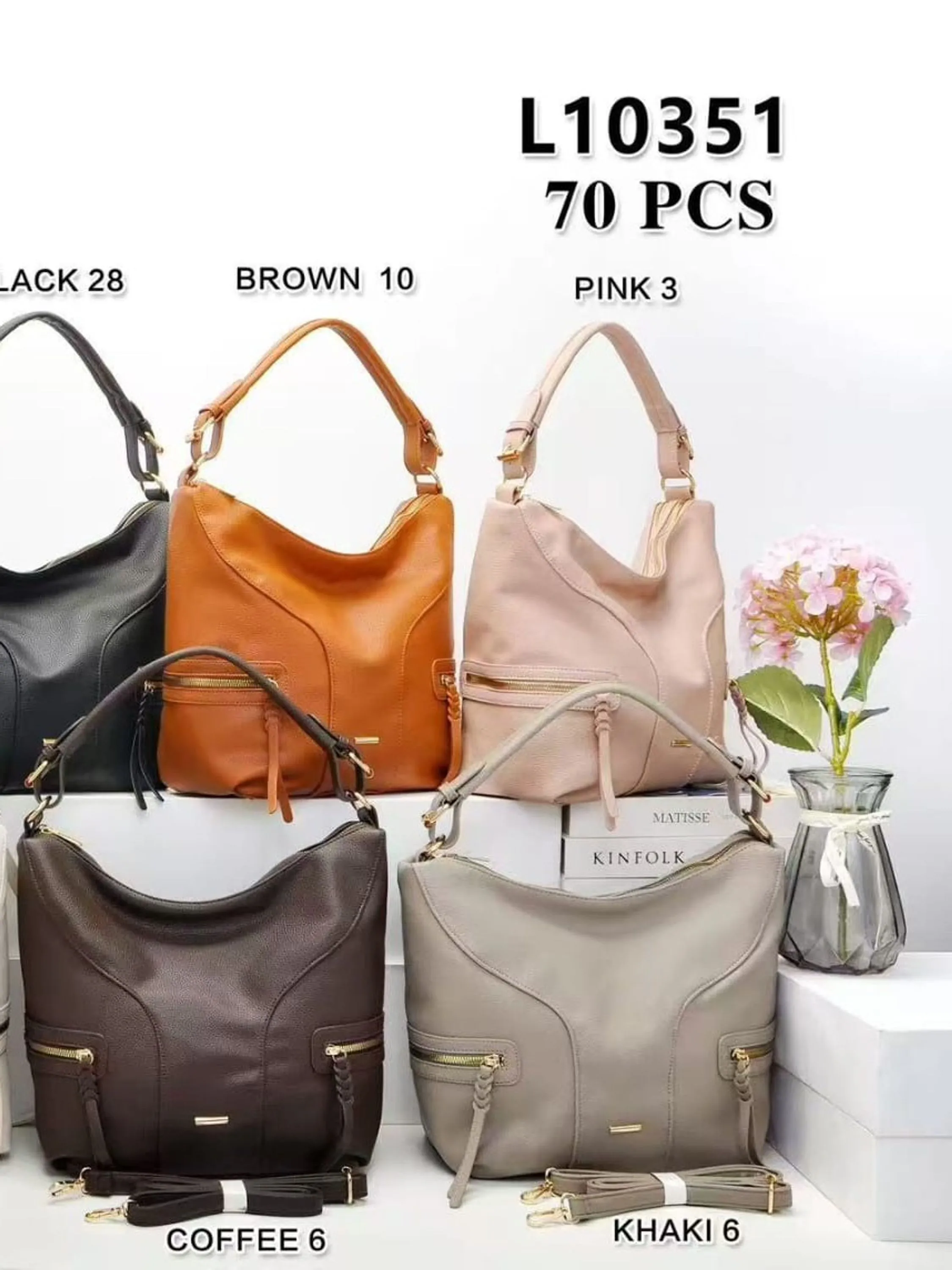 Bolsa feminina de ombro Grande Couro Trabalho L10351#
