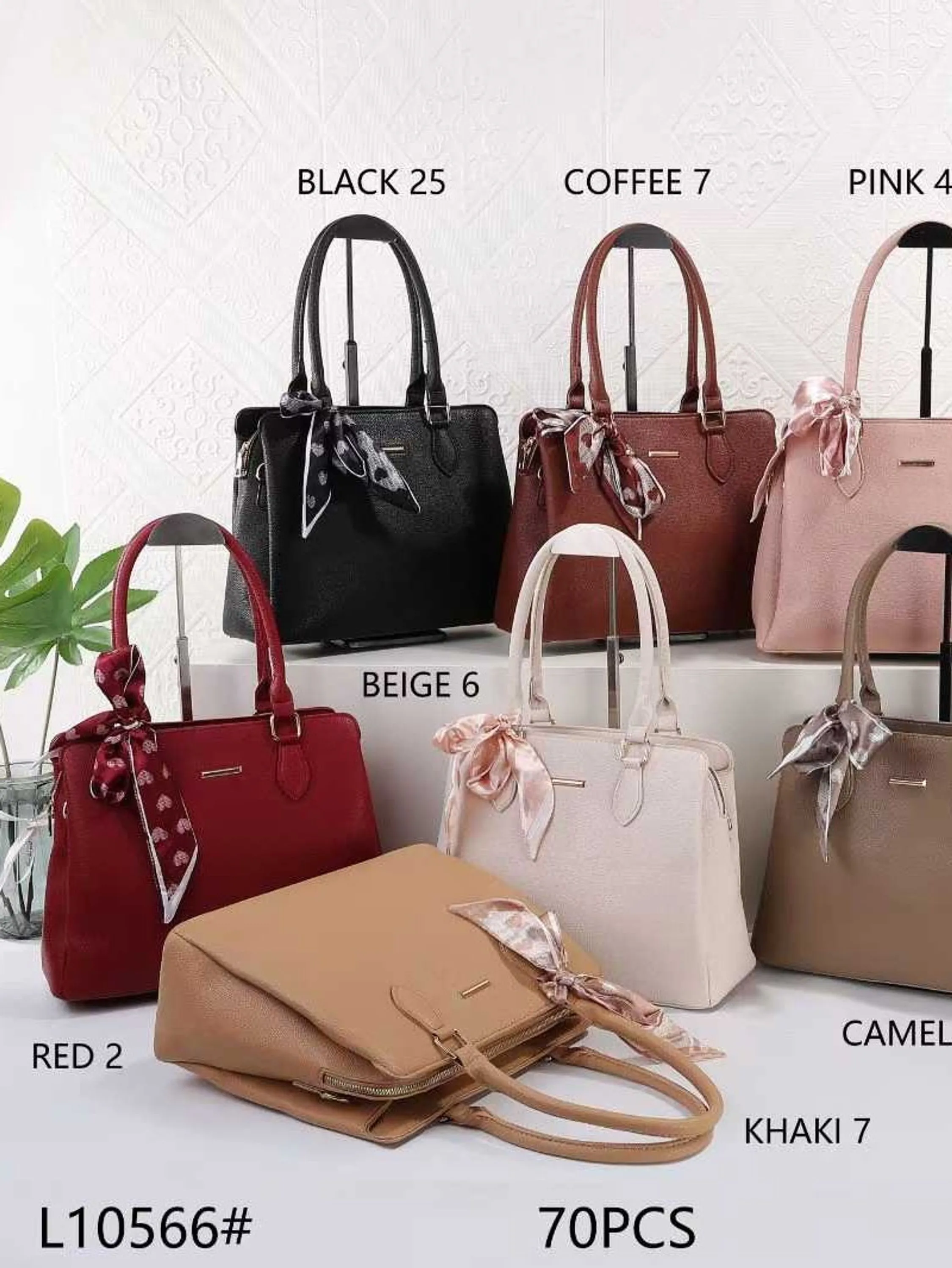 Bolsa feminina com lenço junto L10565