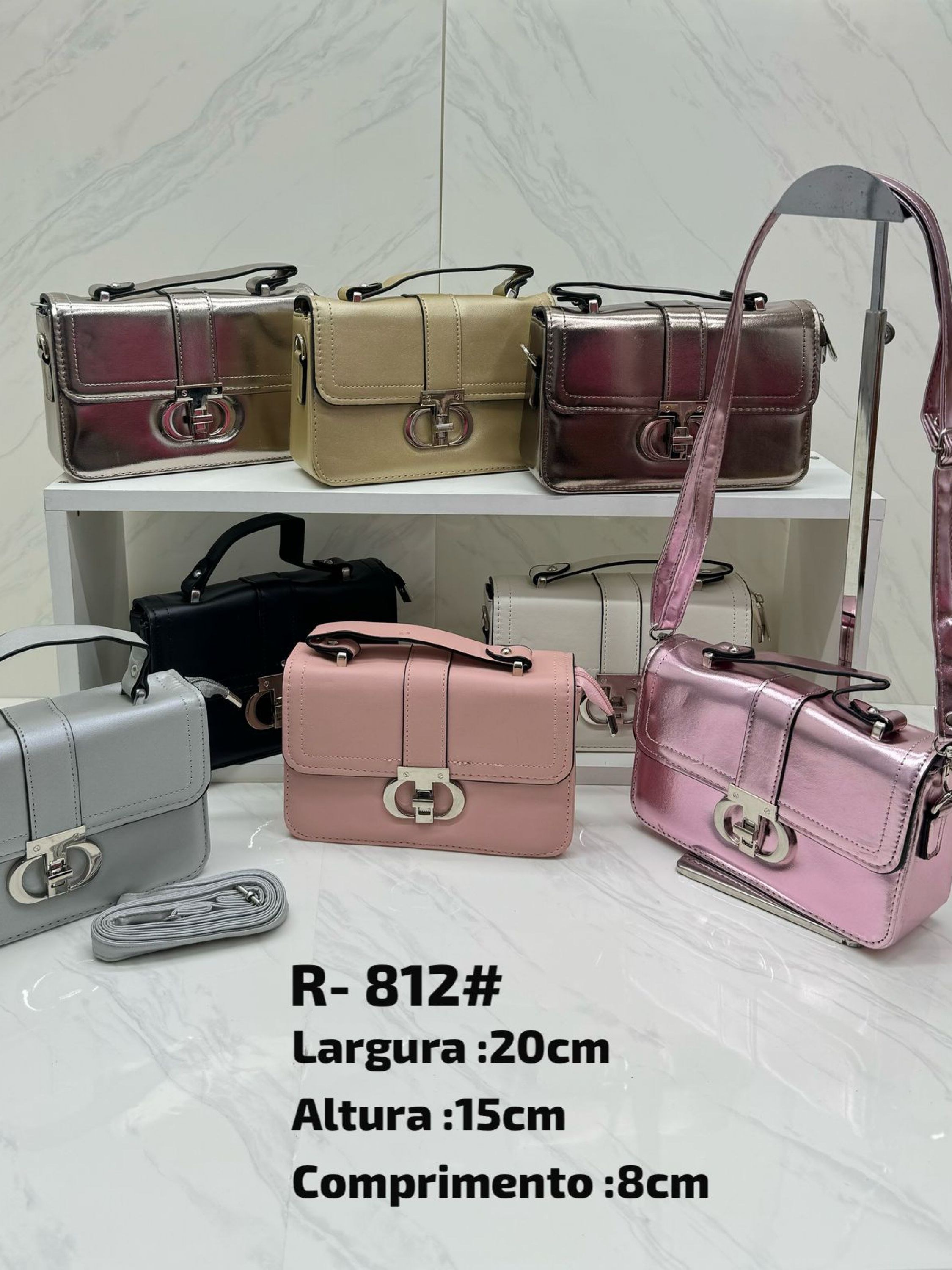 Bolsas femininas transversal metalizadas 812#