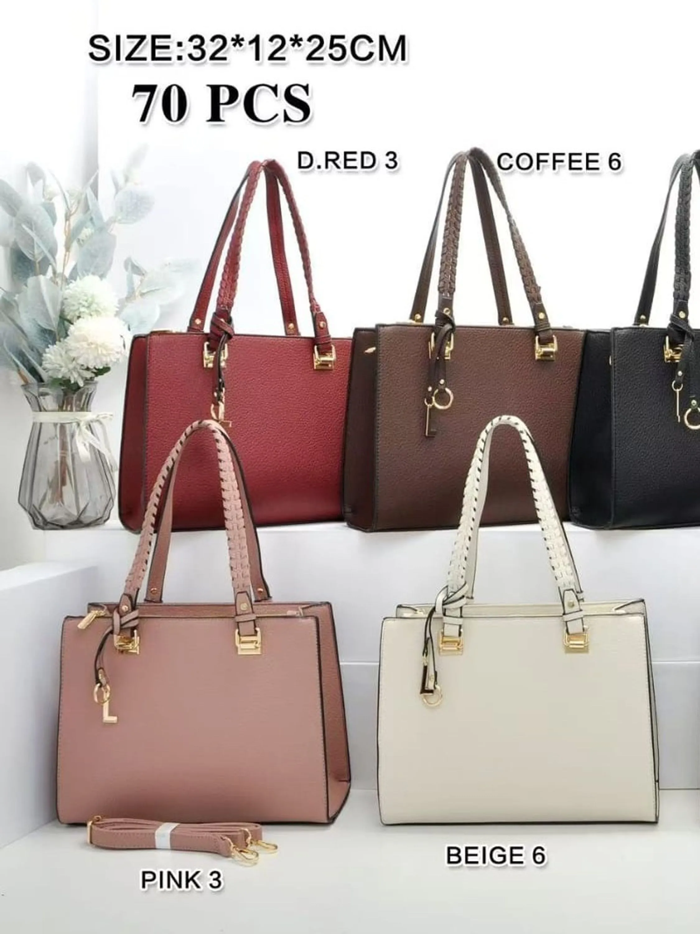 Bolsa feminina média alça Dupla transversal ajustável 10333#