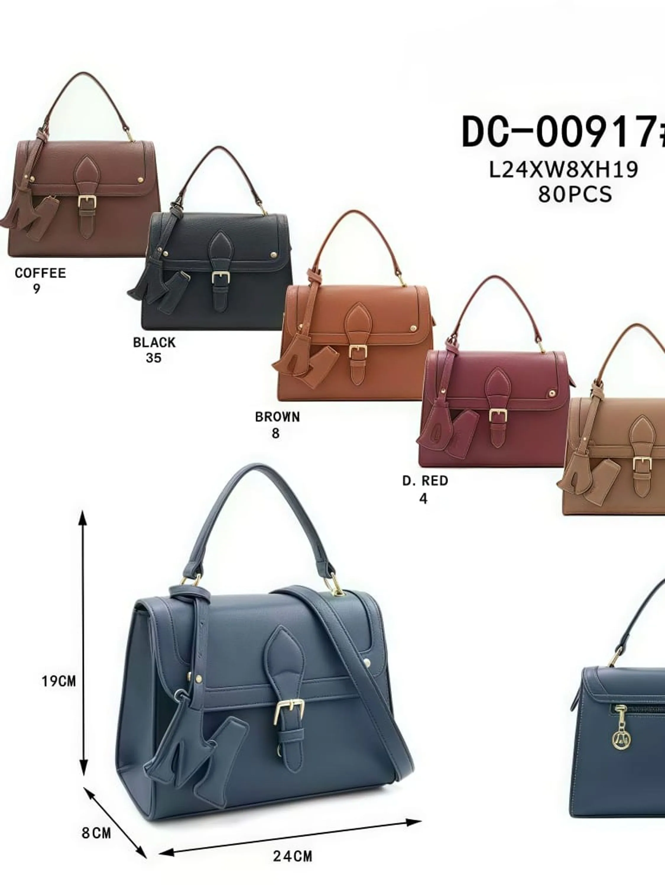 Bolsa feminina média transversal e mão com chaveiro 00917#