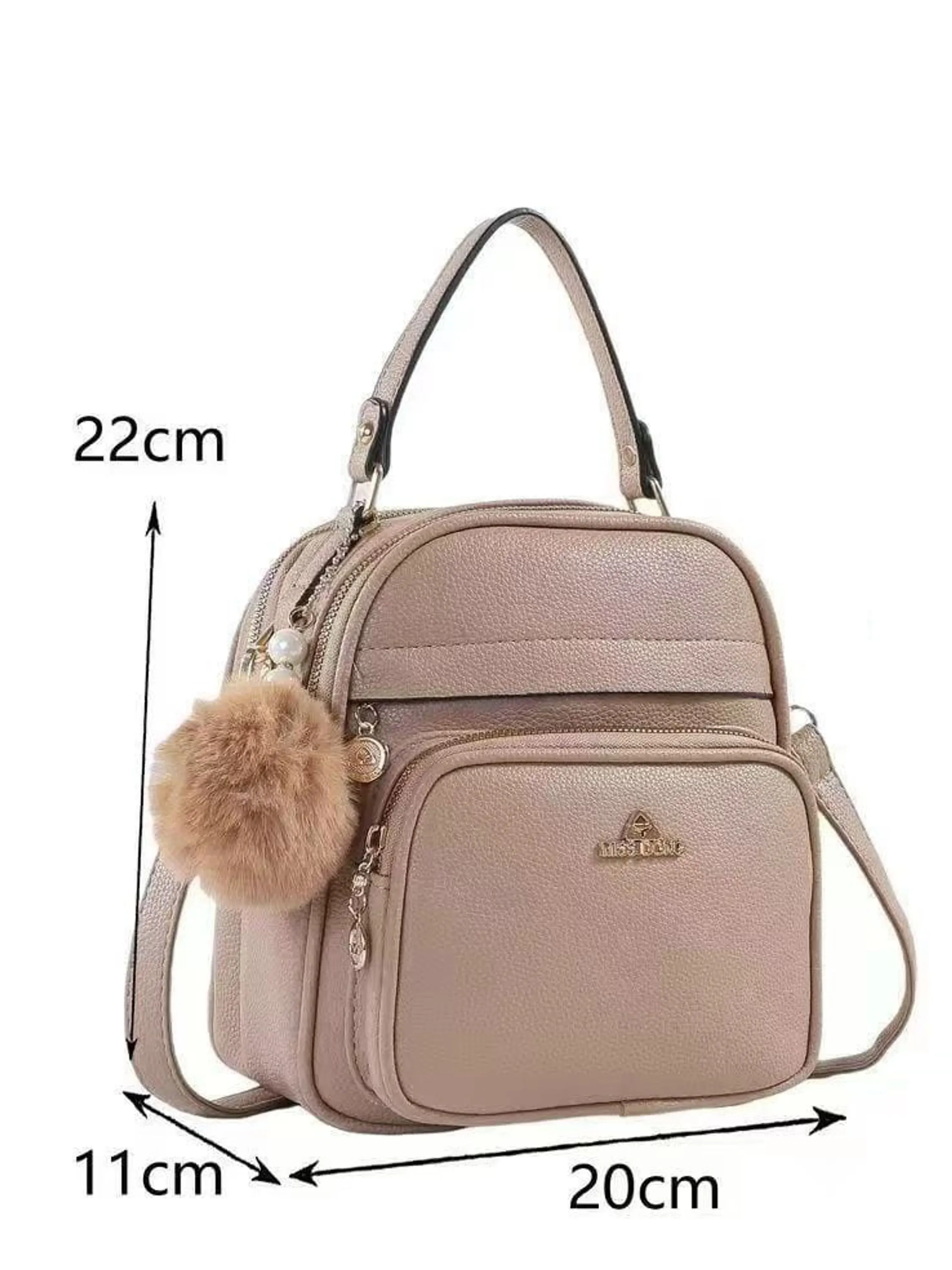 Bolsa feminina media alta espaçosa transversal 302-A#
