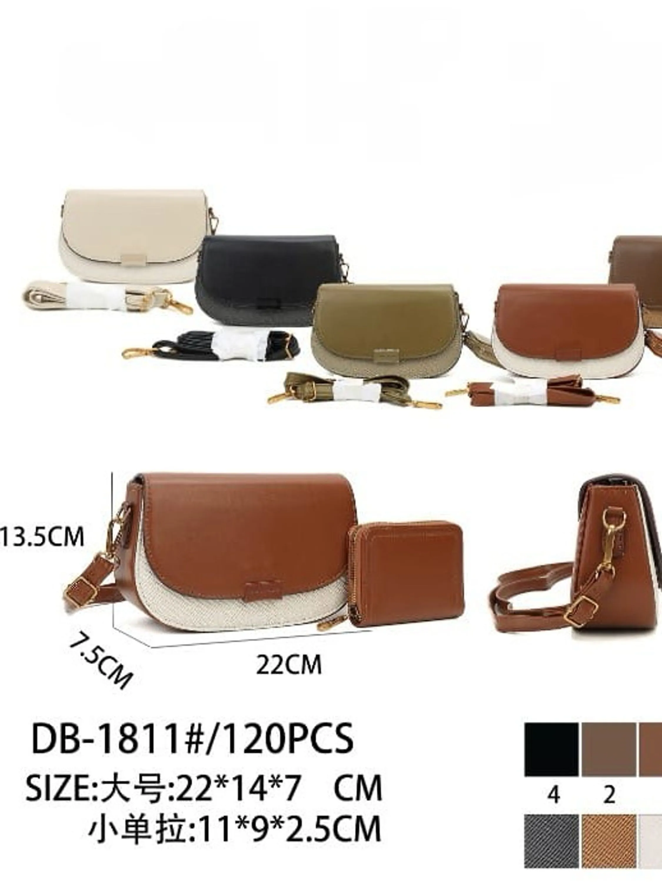 Bolsa feminina transversal DB-1811