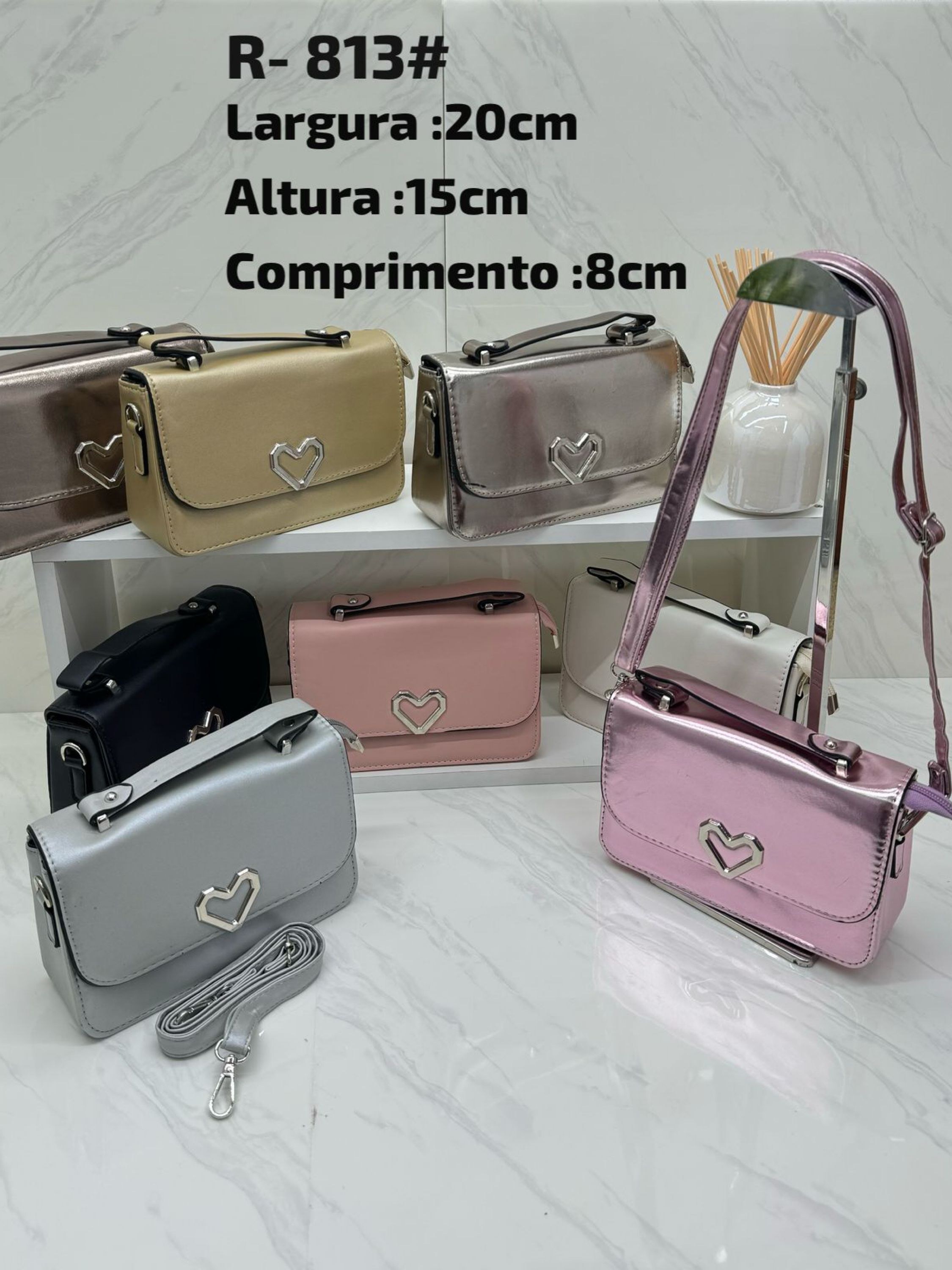 Bolsas metalizadas transversal de festa 813#