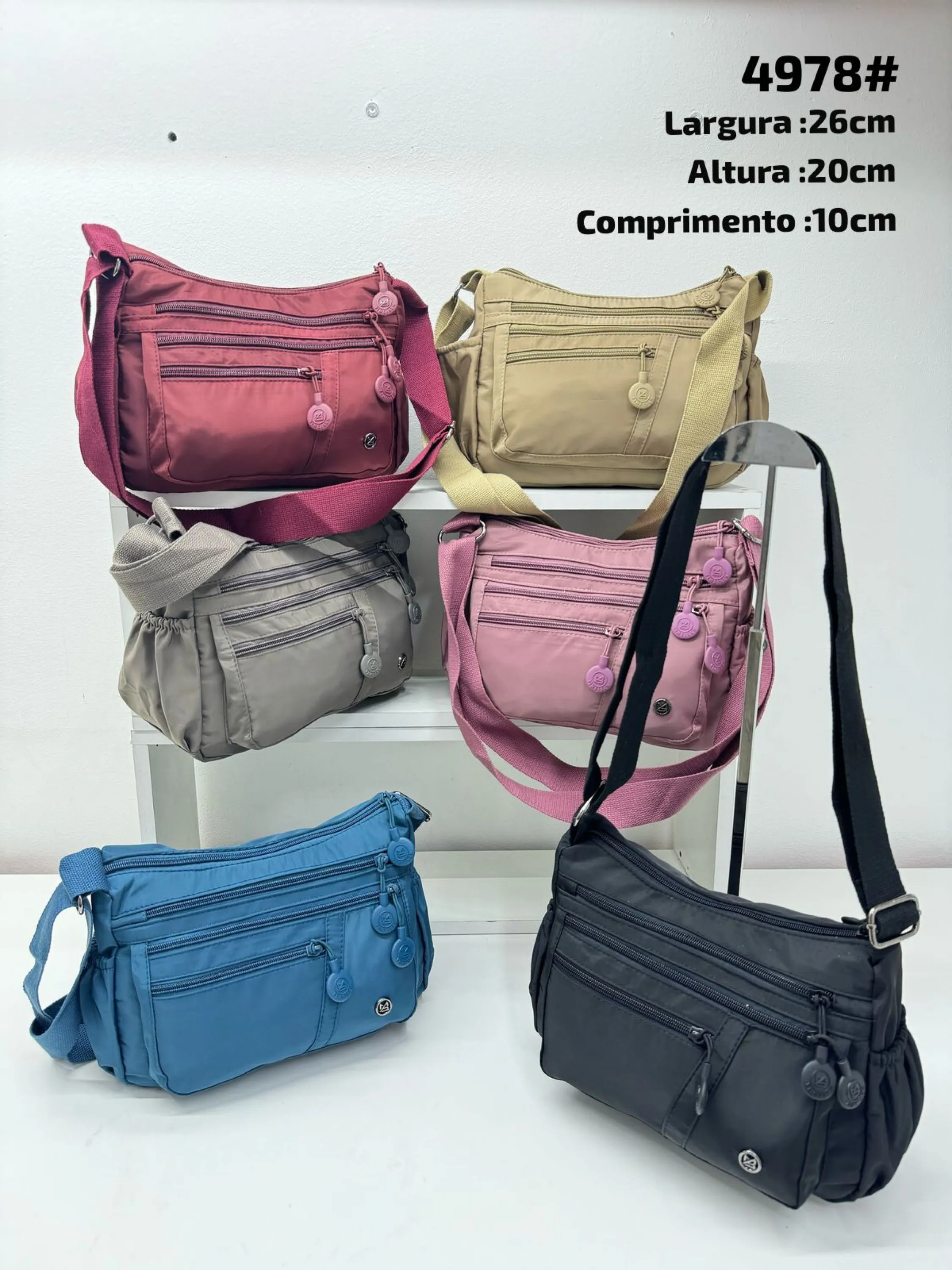 Bolsa feminina transversal de nylon 4978#