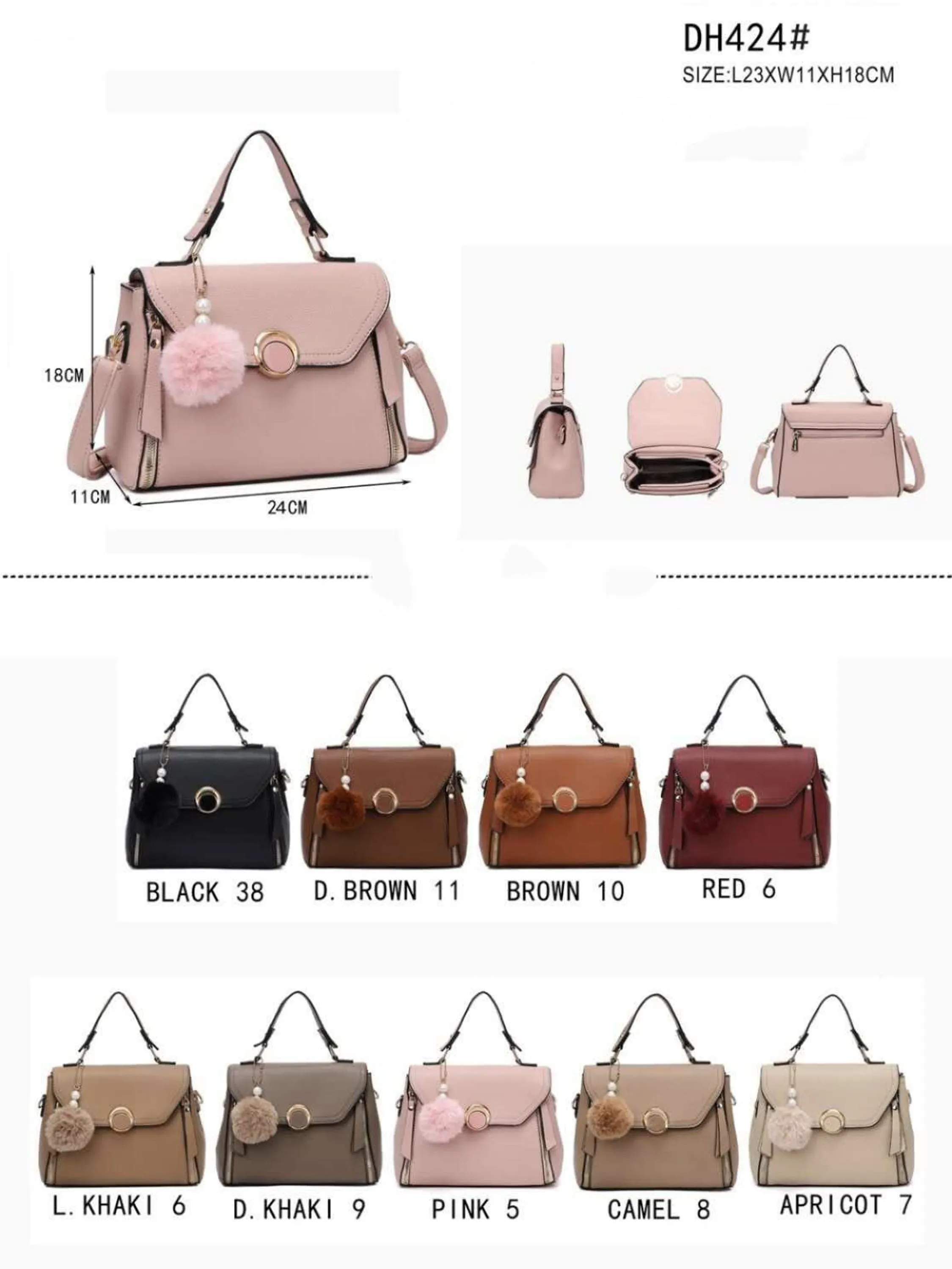 Bolsa feminina transversal 424#