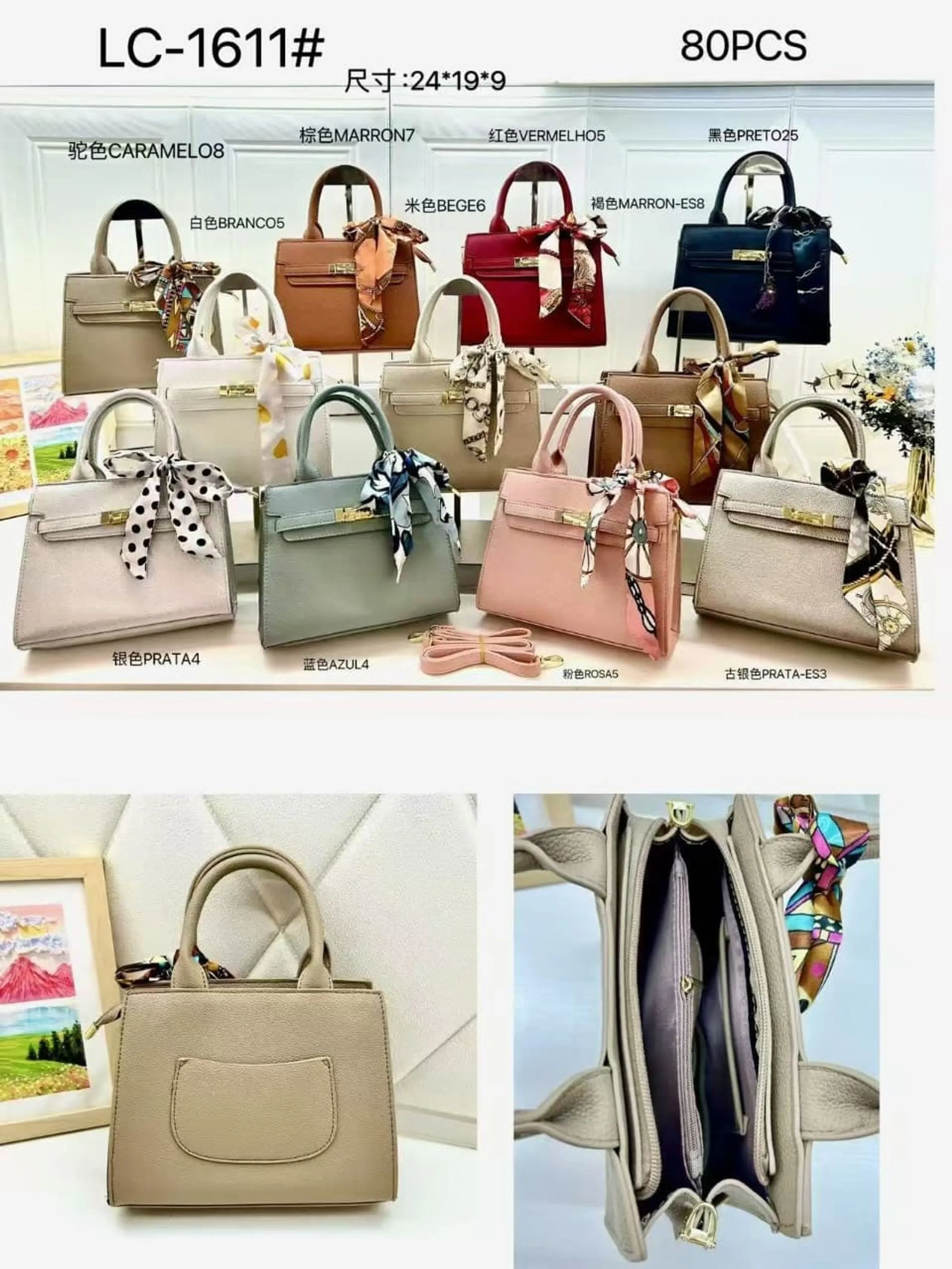 Bolsa feminina Tradicional Casual Alça Dupla 1611#
