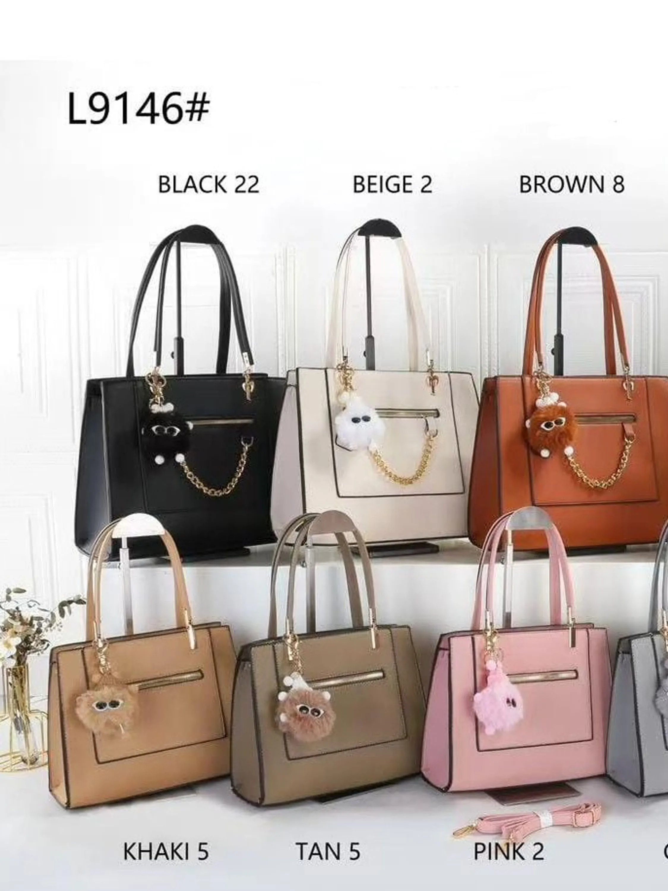 Kit FEM Duas bolsas grande alça dupla e transversal 9146#