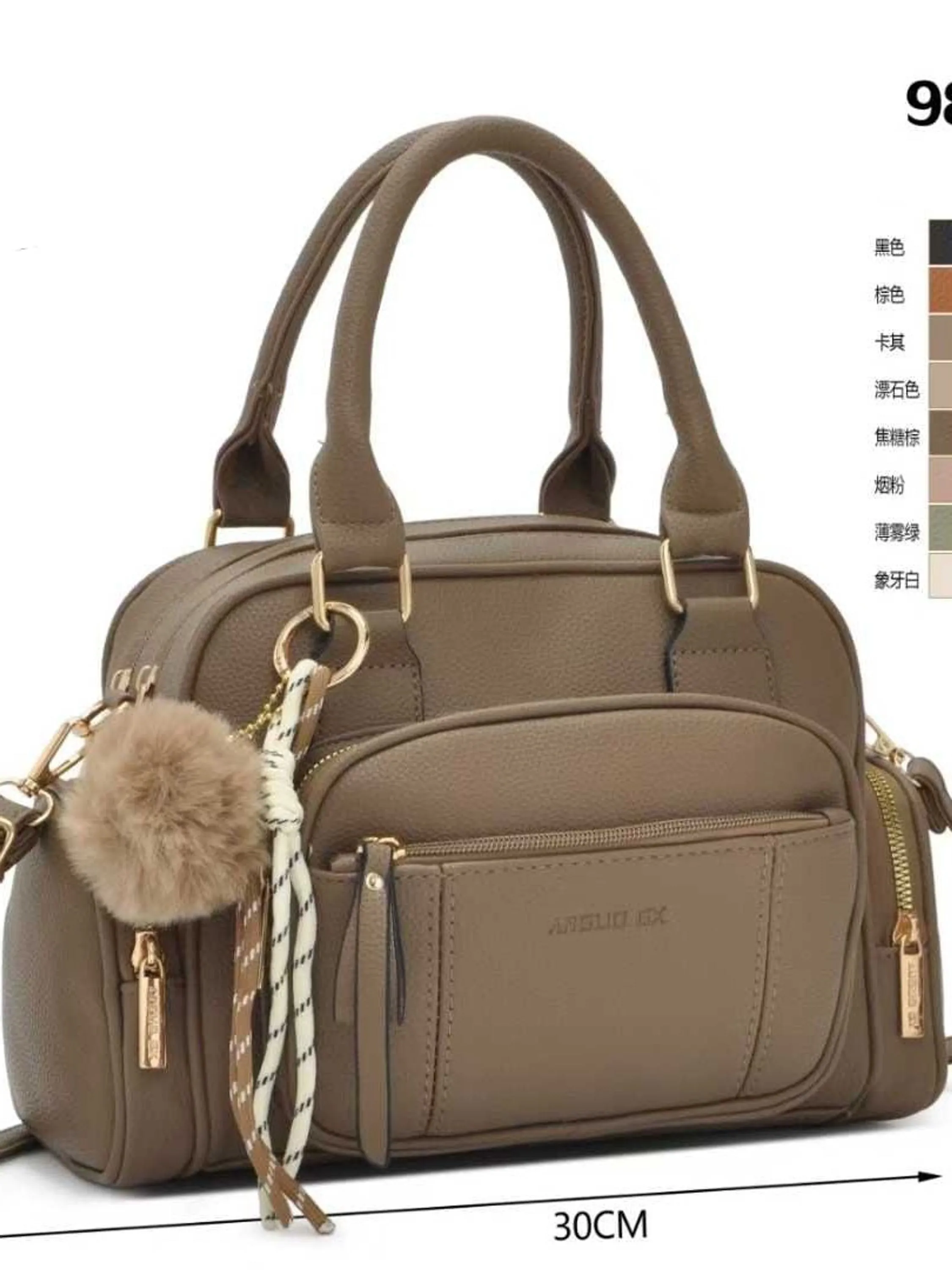 Bolsa Feminina estilo Tiracolo transversal média Baú B9834#