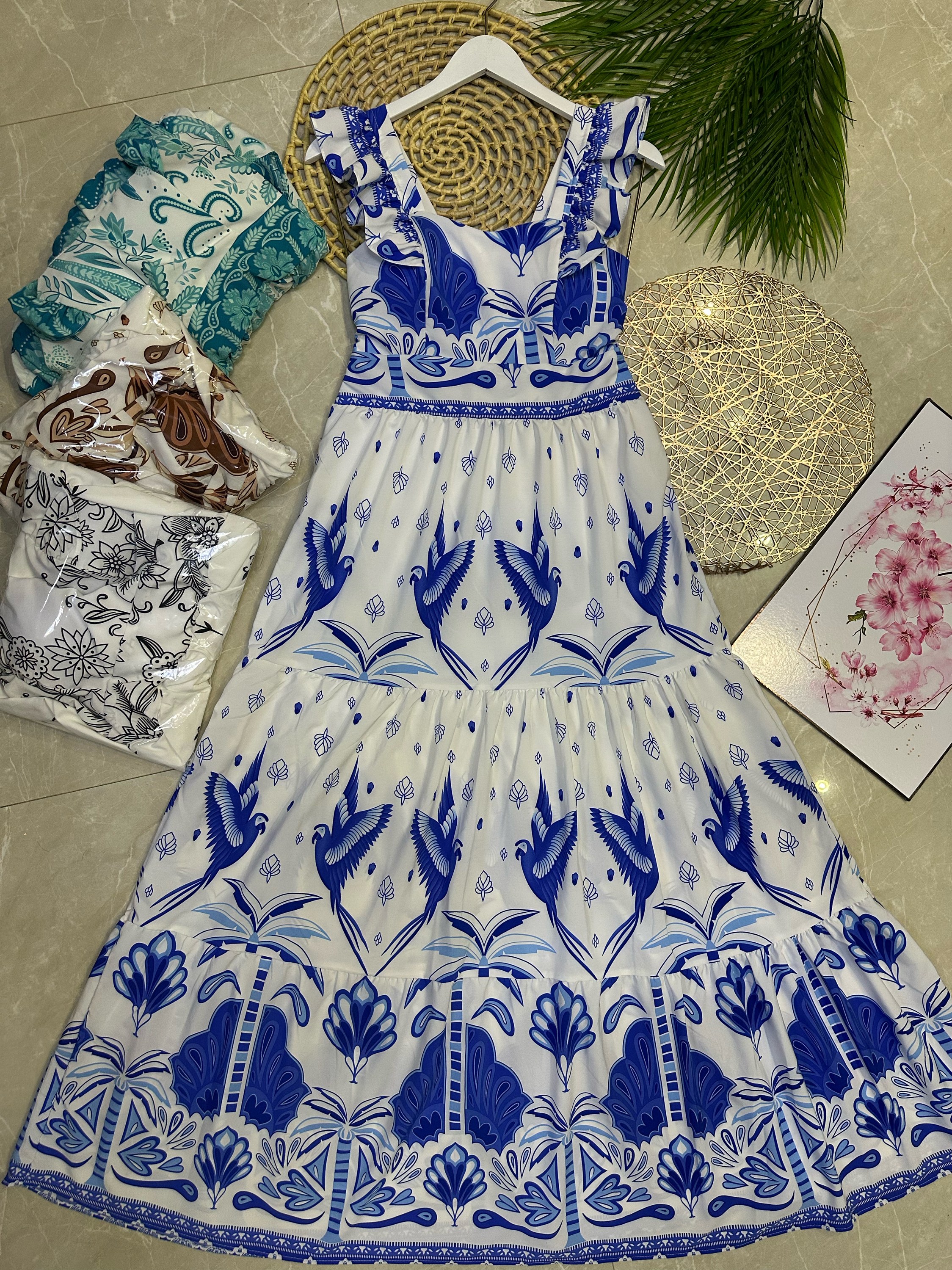 Vestido longo com bojo com forro crepinho Maya modas