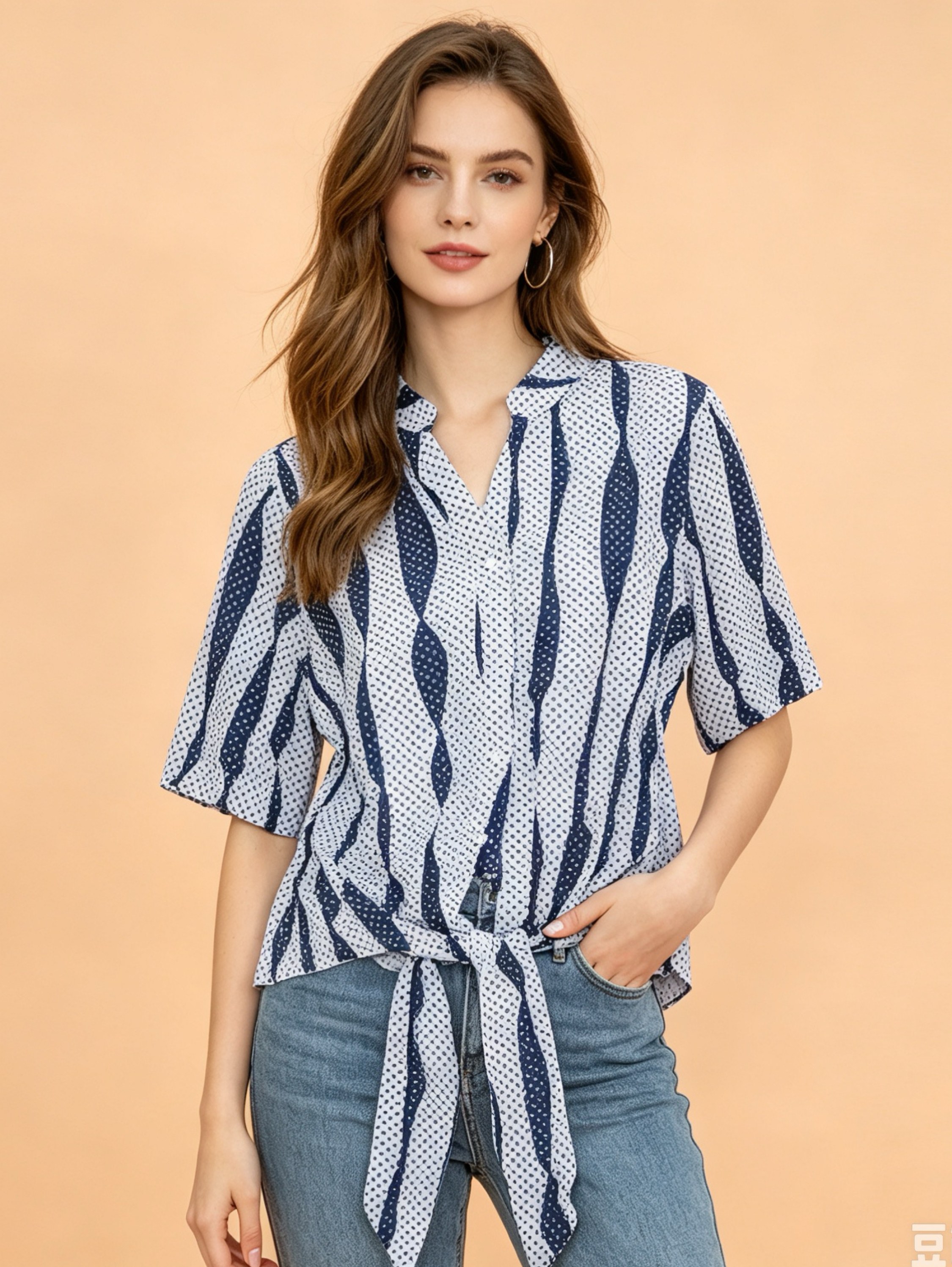 Camisa manga curta material poliéster Maya modas