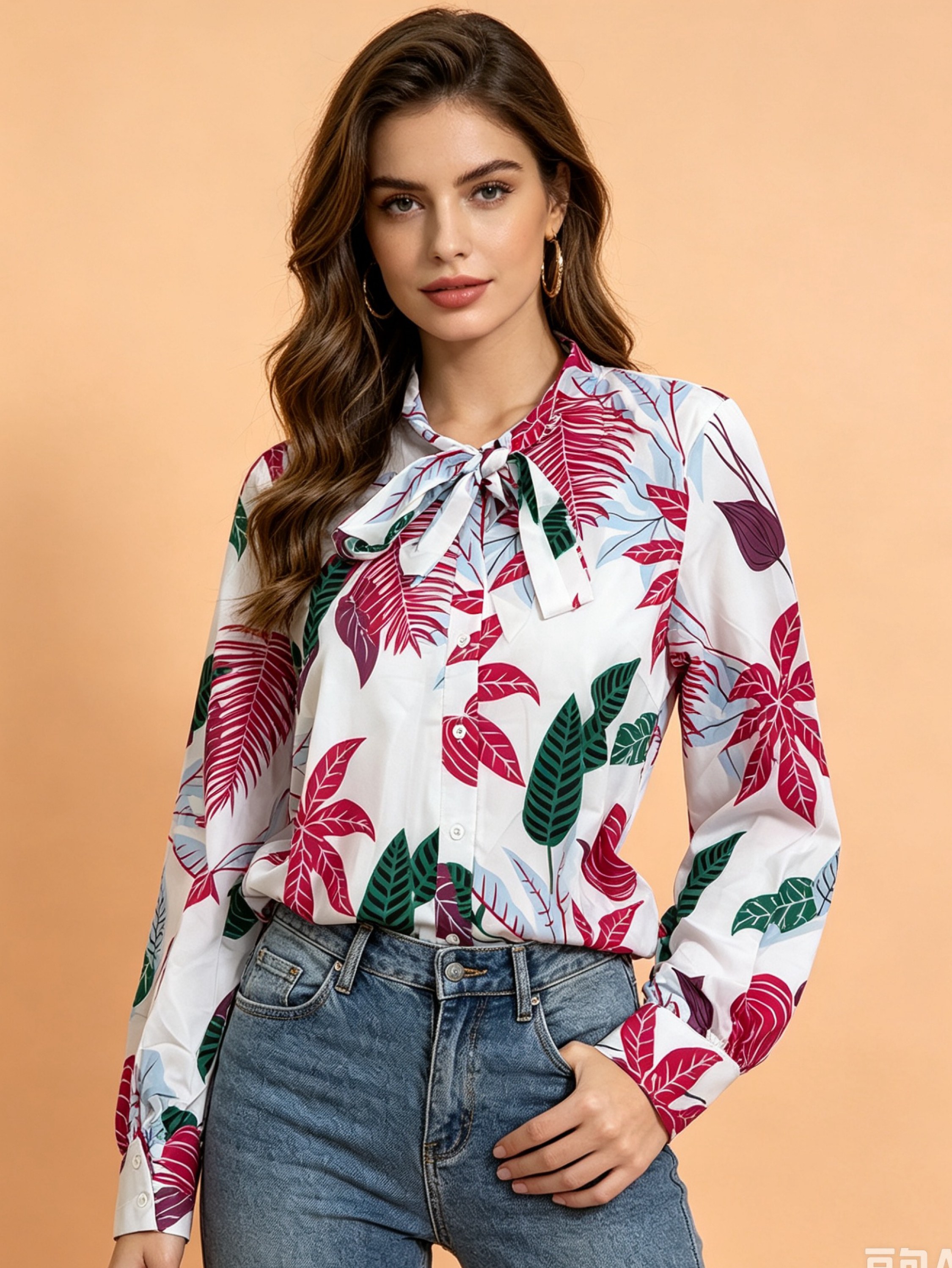 Camisa manga longa crepinho Maya modas
