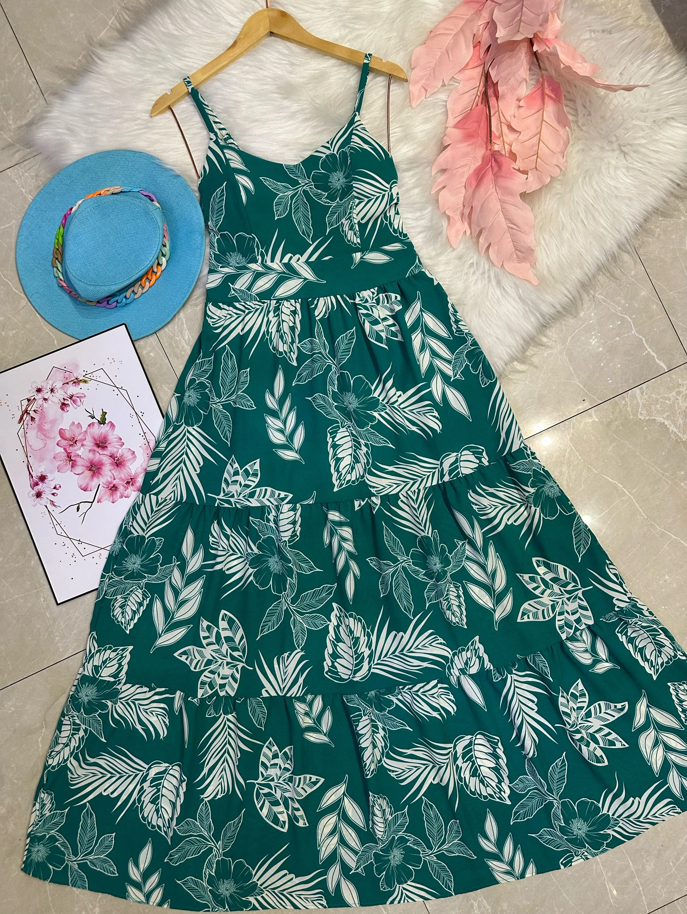 Vestido longo com forro com bojo duna