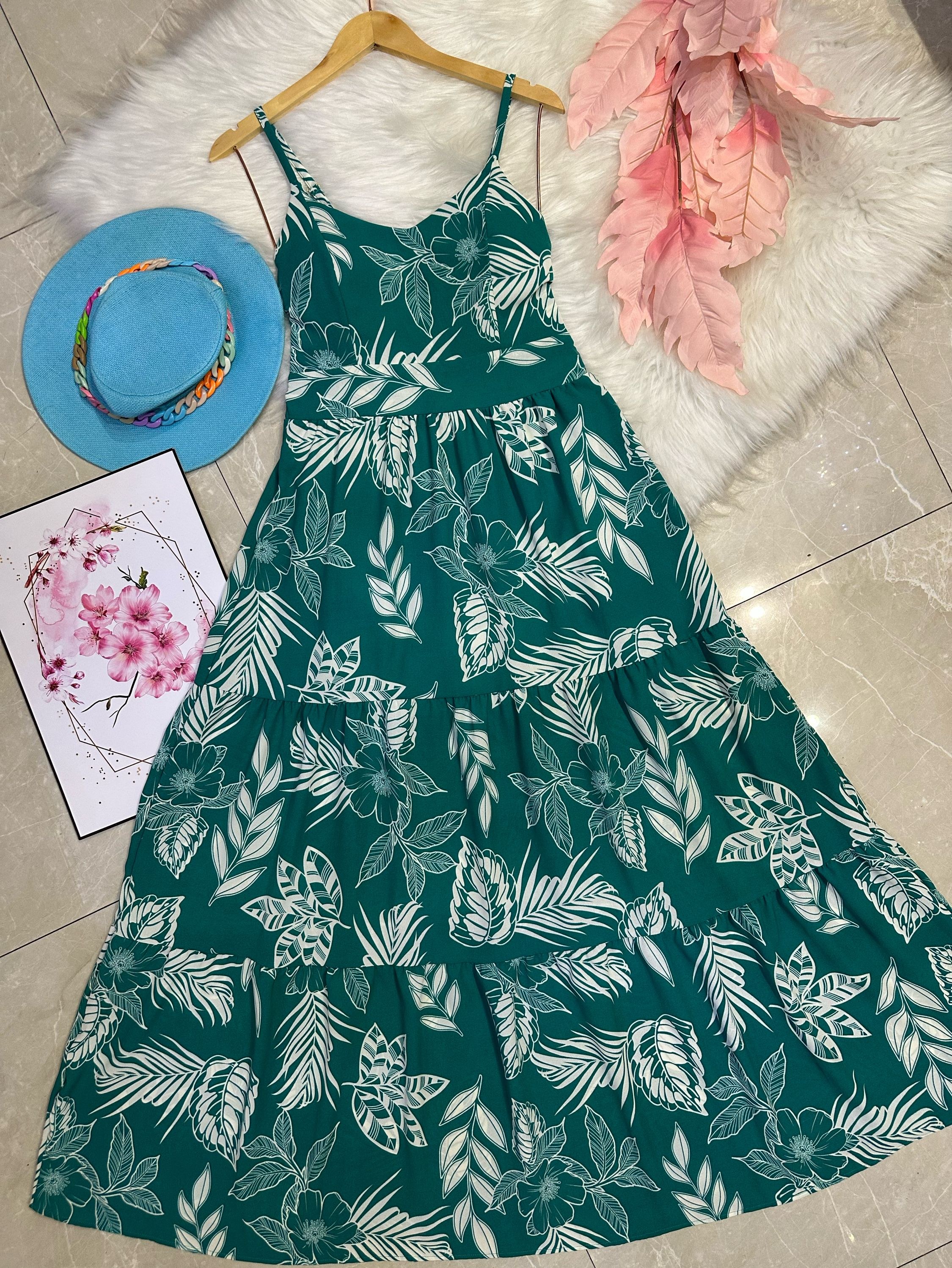 Vestido longo com forro com bojo duna