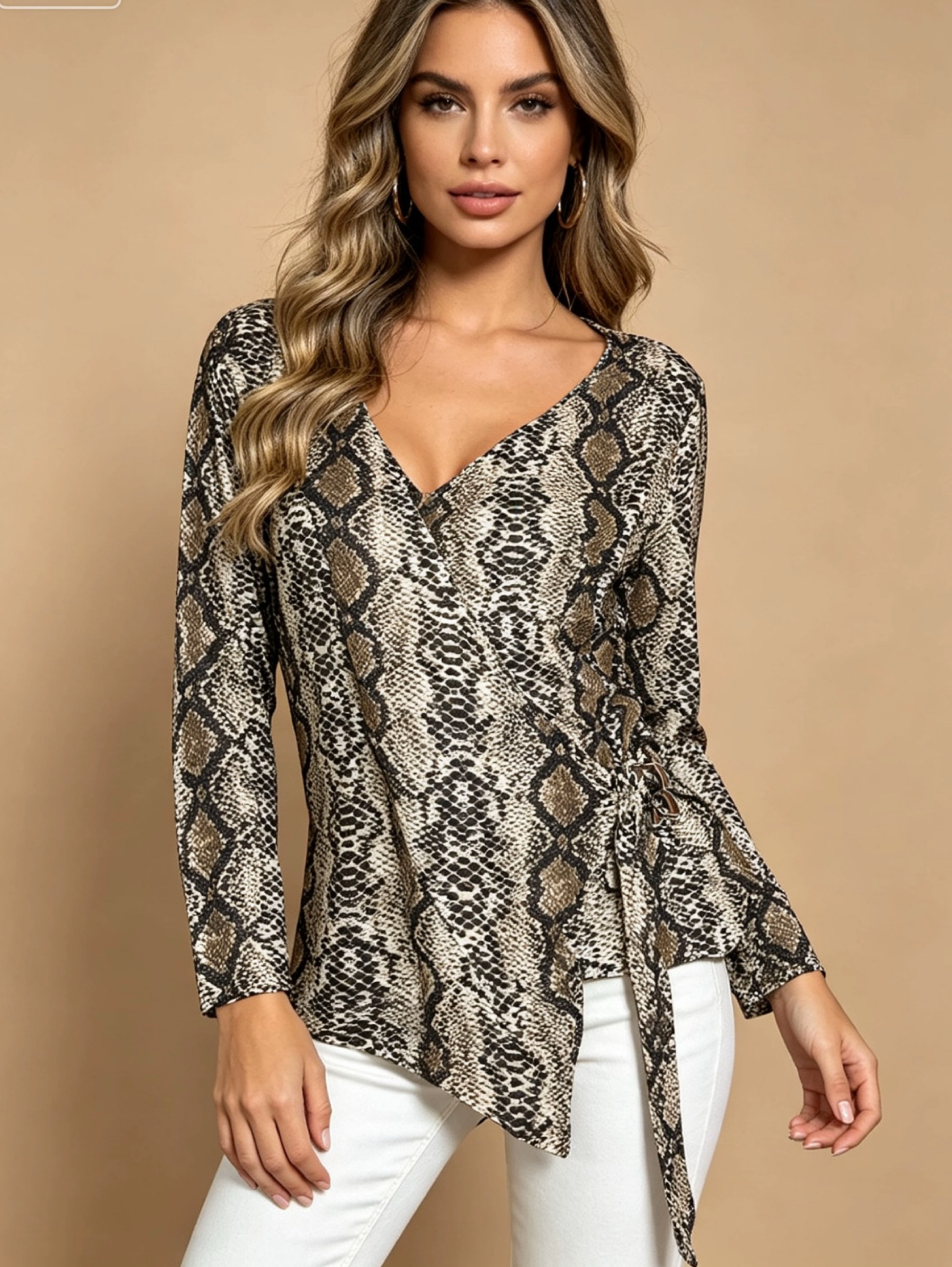 Blusa manga longa tecido mole estica Maya modas