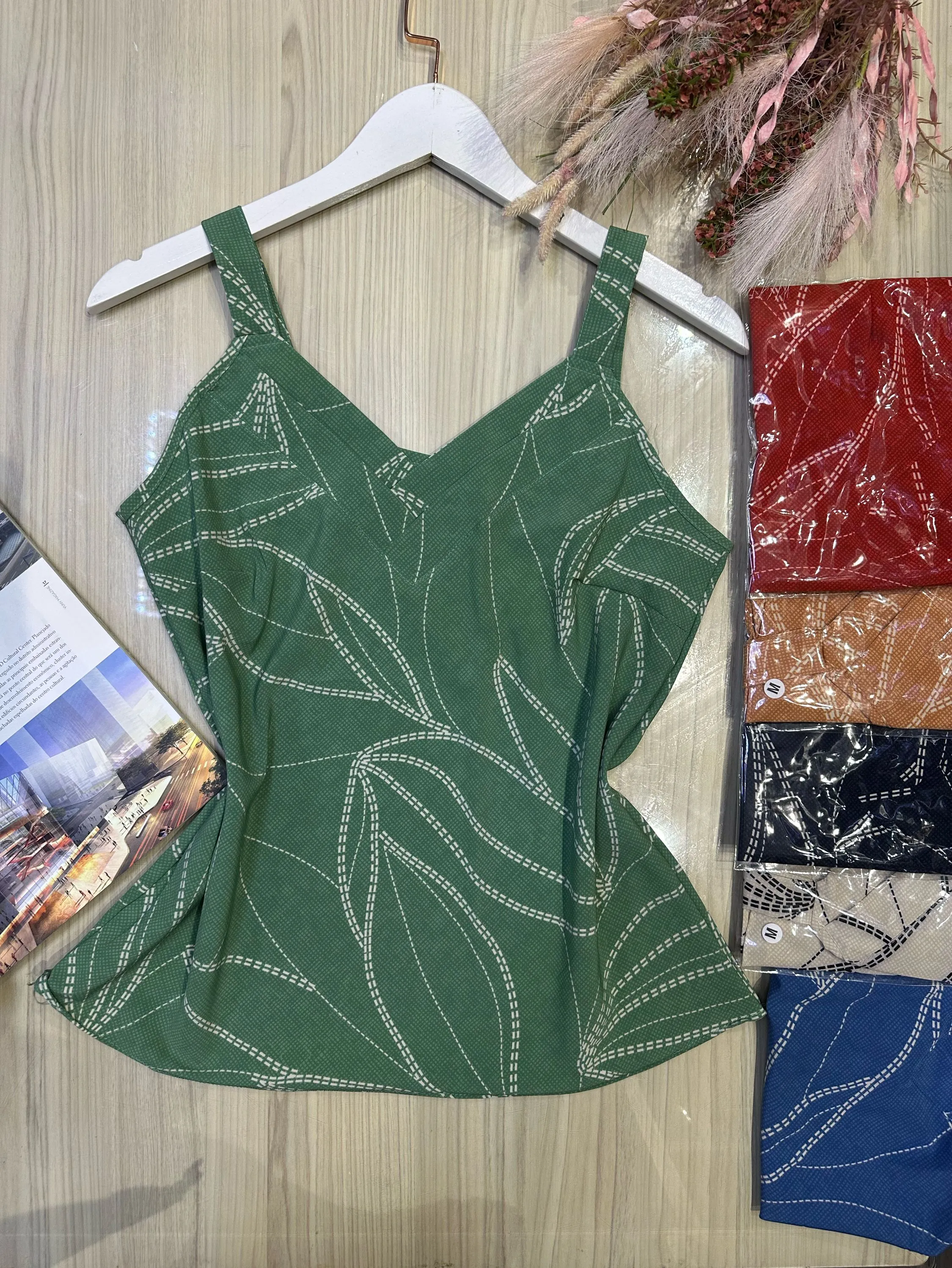 Blusa regata crepinho Maya modas