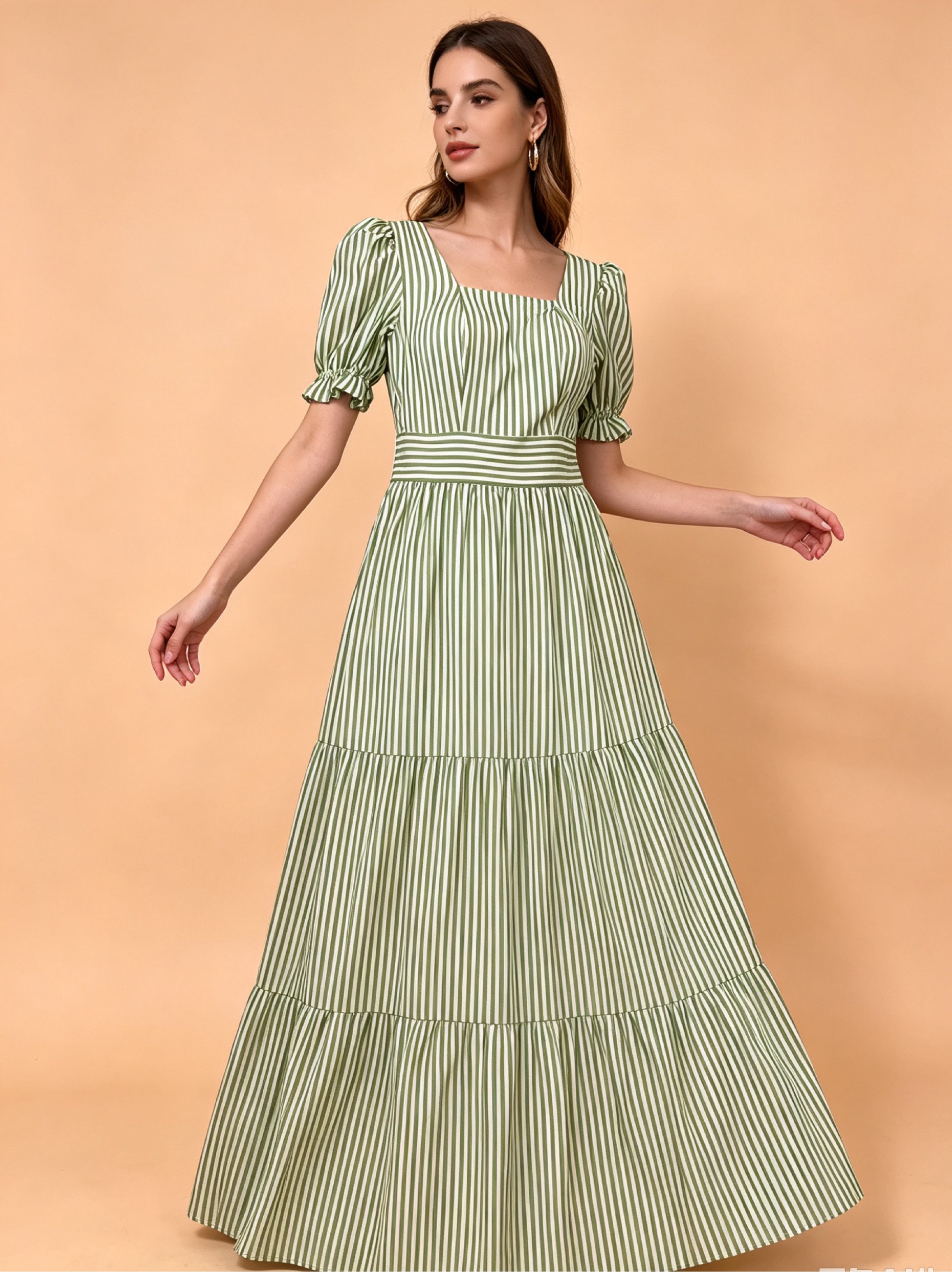 Vestido longo com forro tecido duna Maya modas