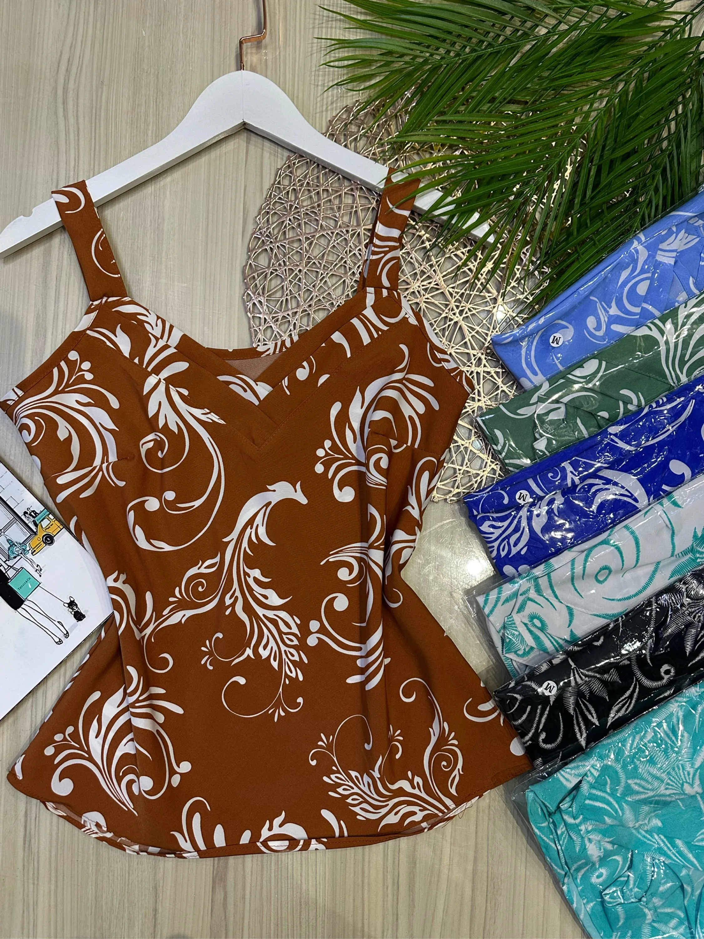 Blusa regata crepinho Maya modas