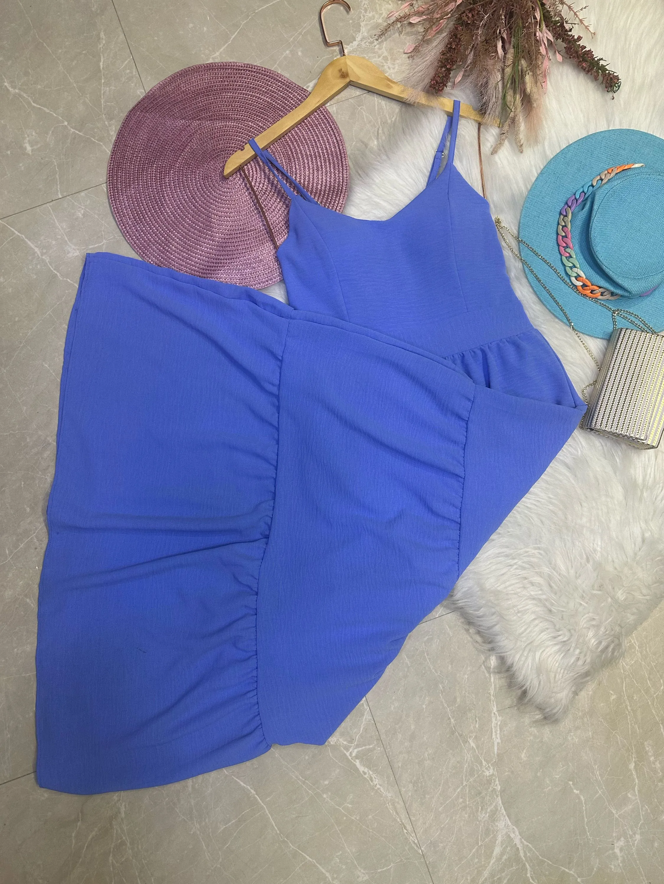 Vestido longo com forro com bojo duna Maya modas