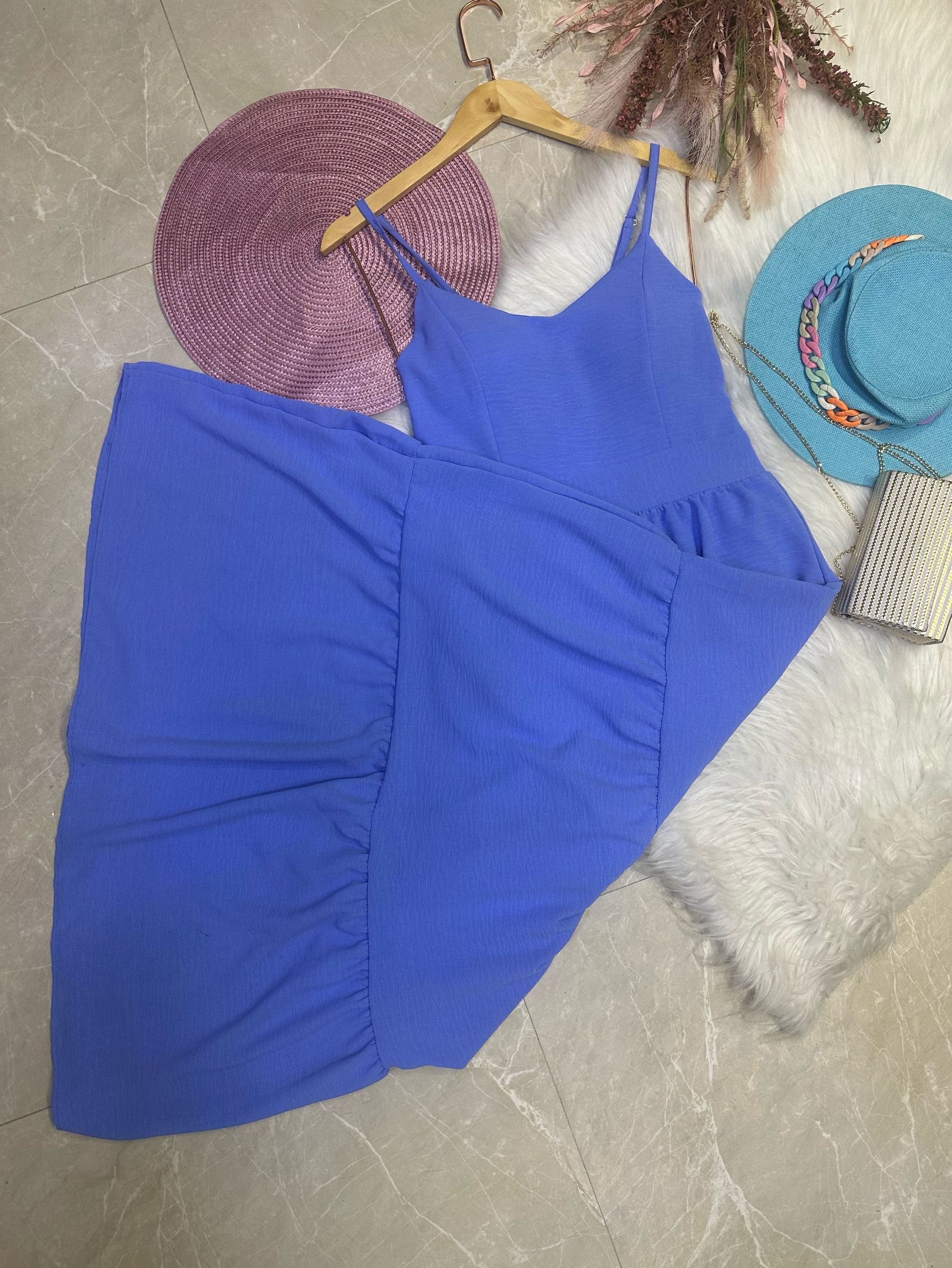 Vestido longo com forro com bojo duna Maya modas