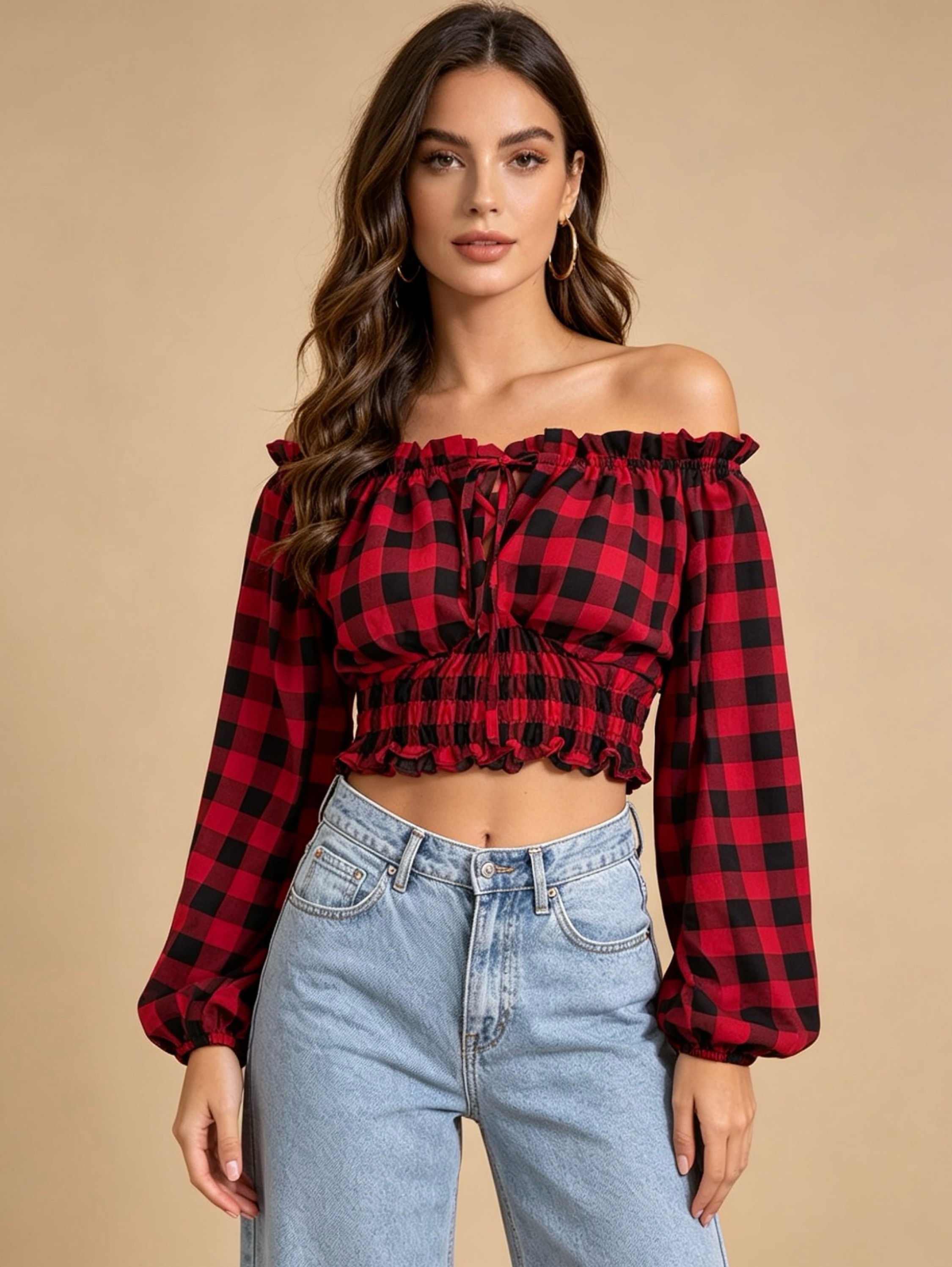 Blusa cropped com bojo crepinho Maya modas