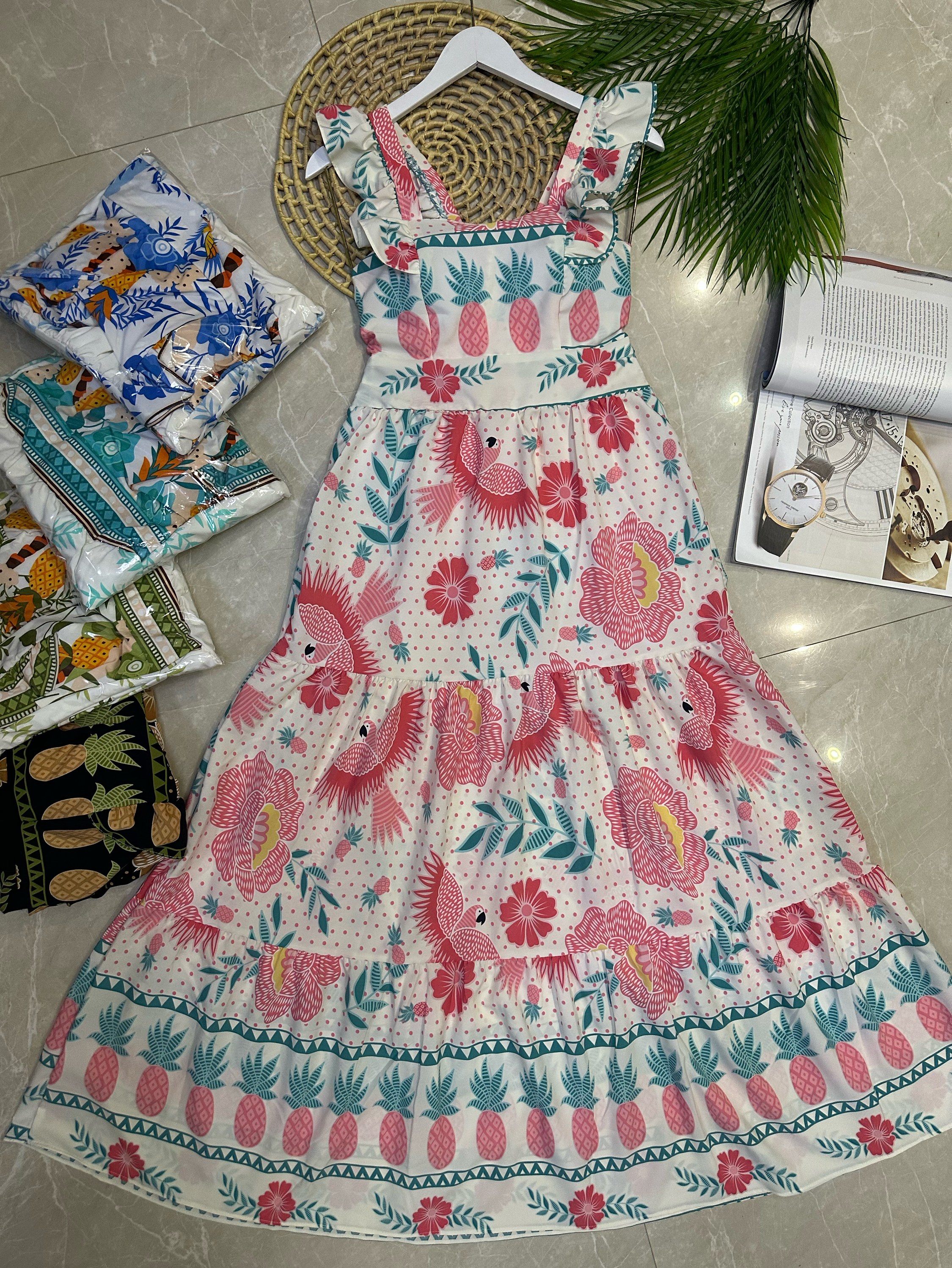 Vestido longo com bojo com forro crepinho Maya modas