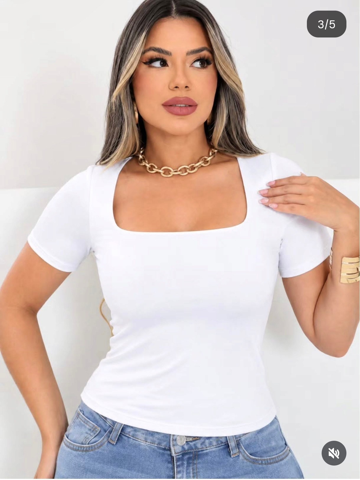 Blusa Decote Quadrado